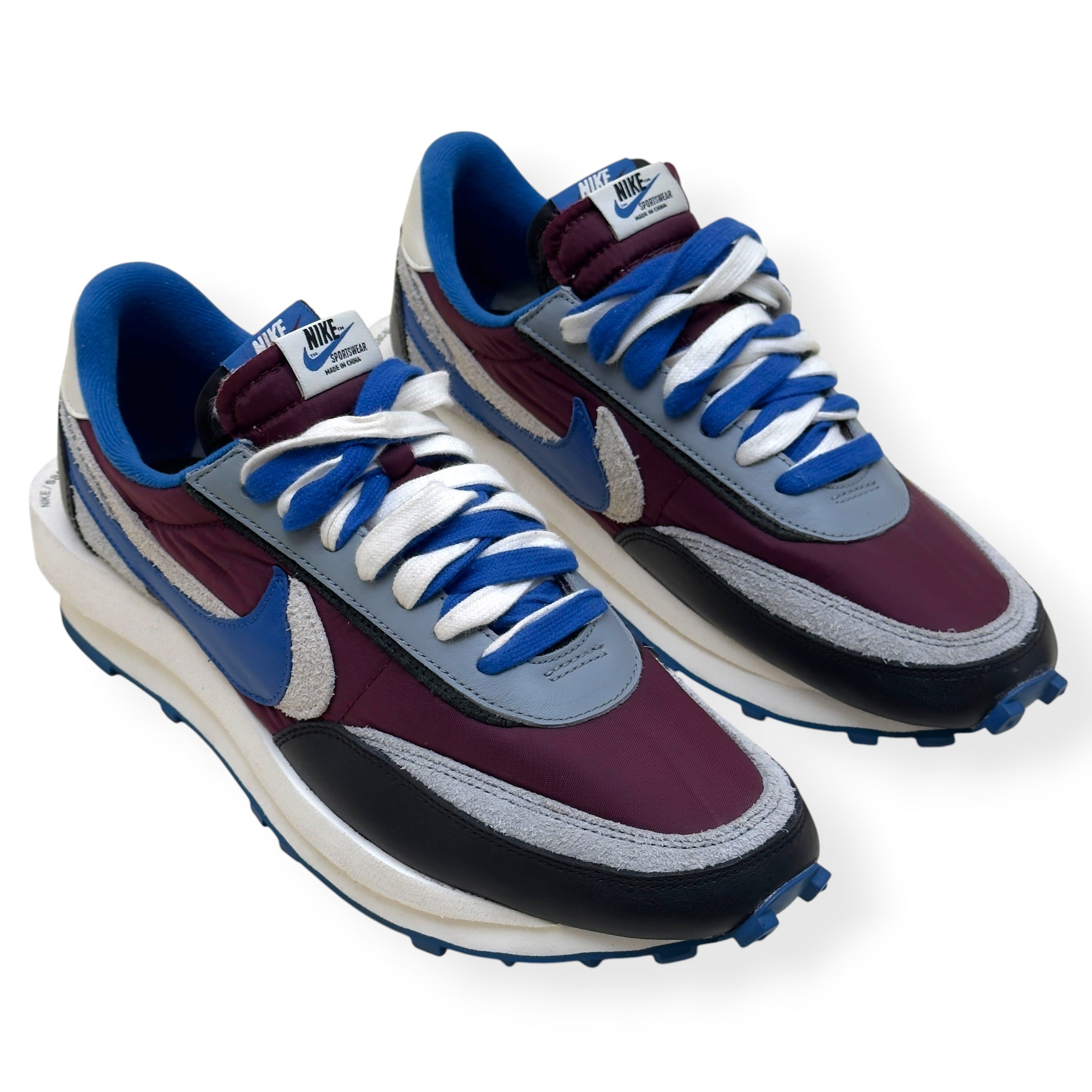 NIKE X SACAI X UNDERCOVER LDWAFFLE SNEAKER ‘NIGHT MAROON TEAM ROYAL’ UK10