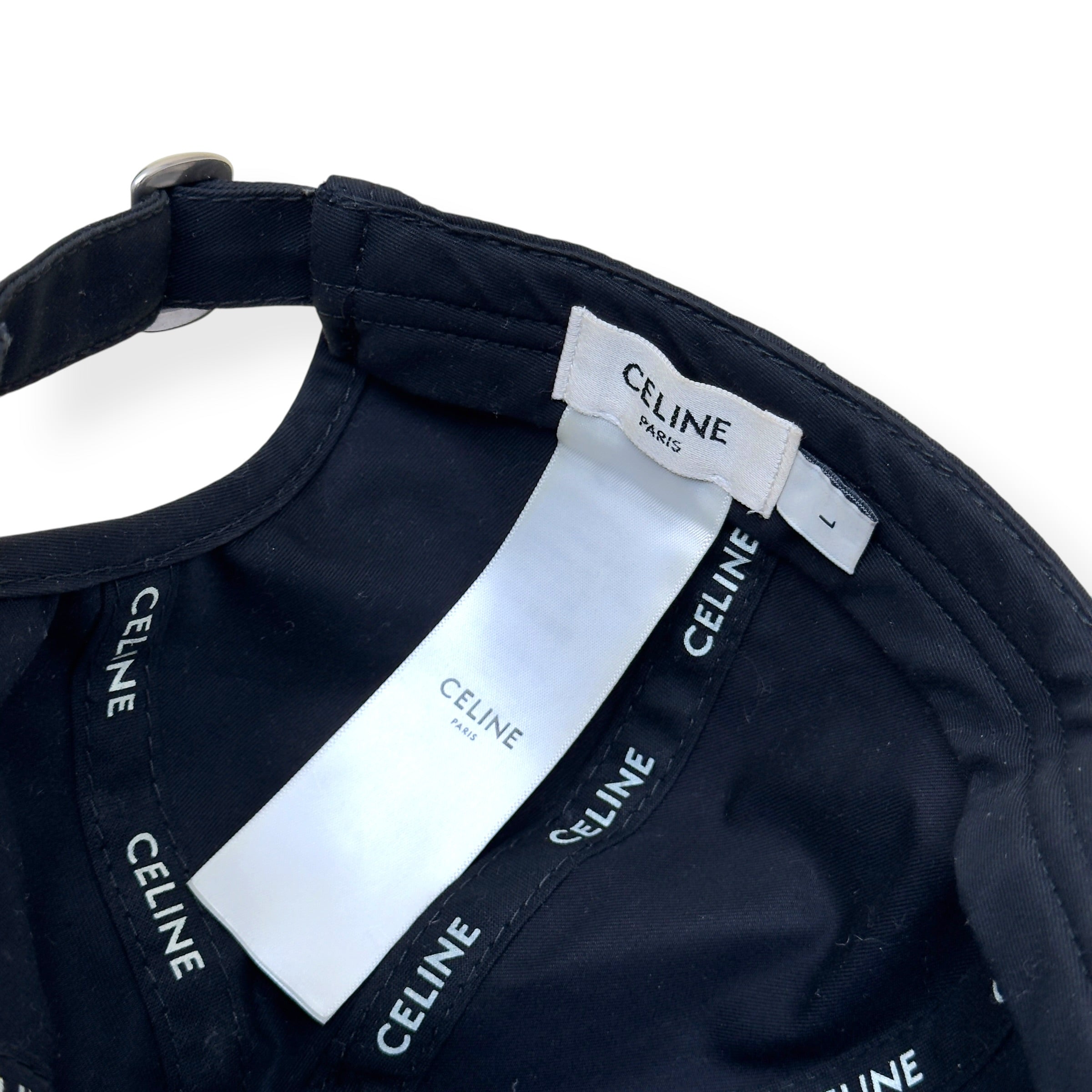 CELINE INITIAL LOGO BASEBALL CAP BLACK L