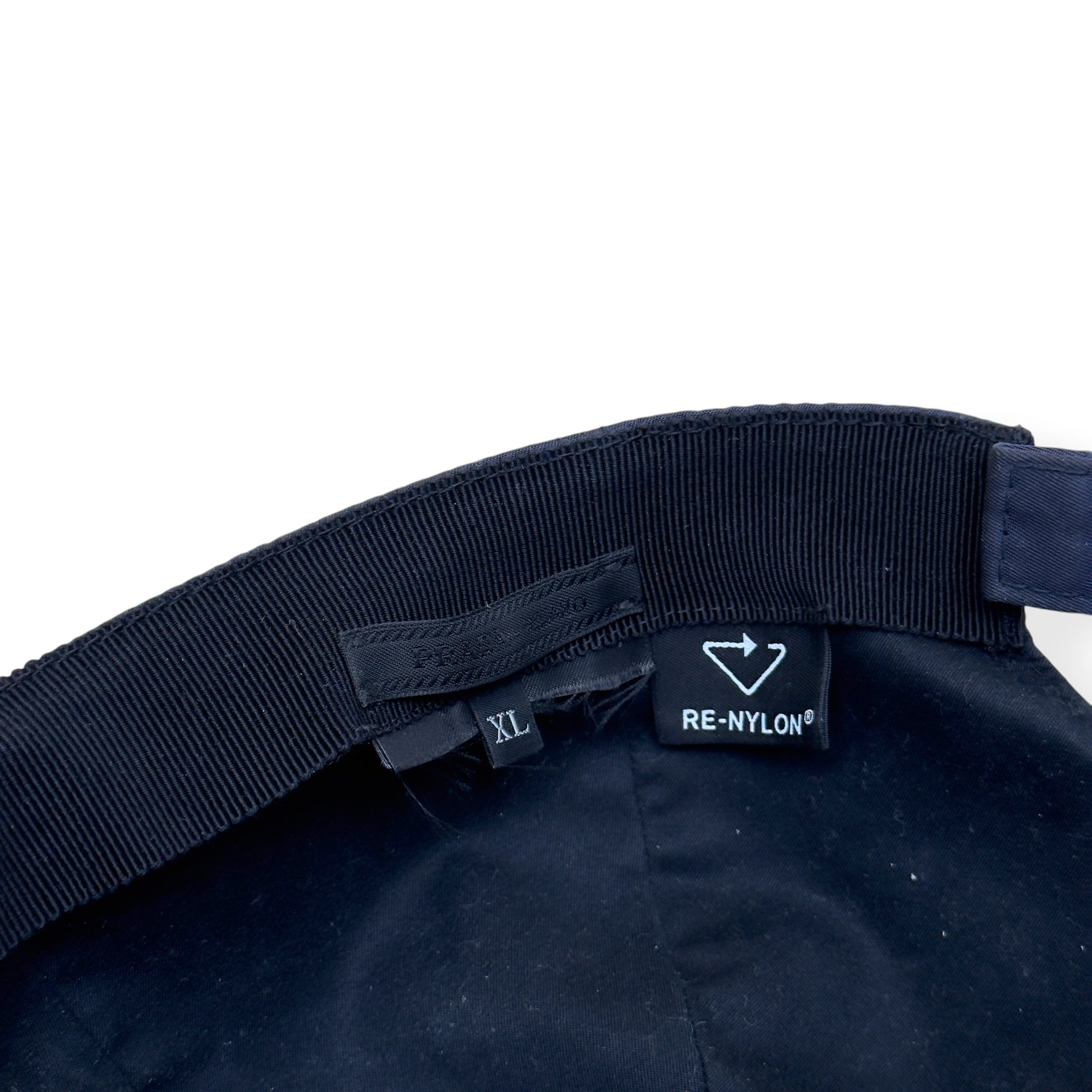 PRADA RE-NYLON BASEBALL CAP NAVY XL