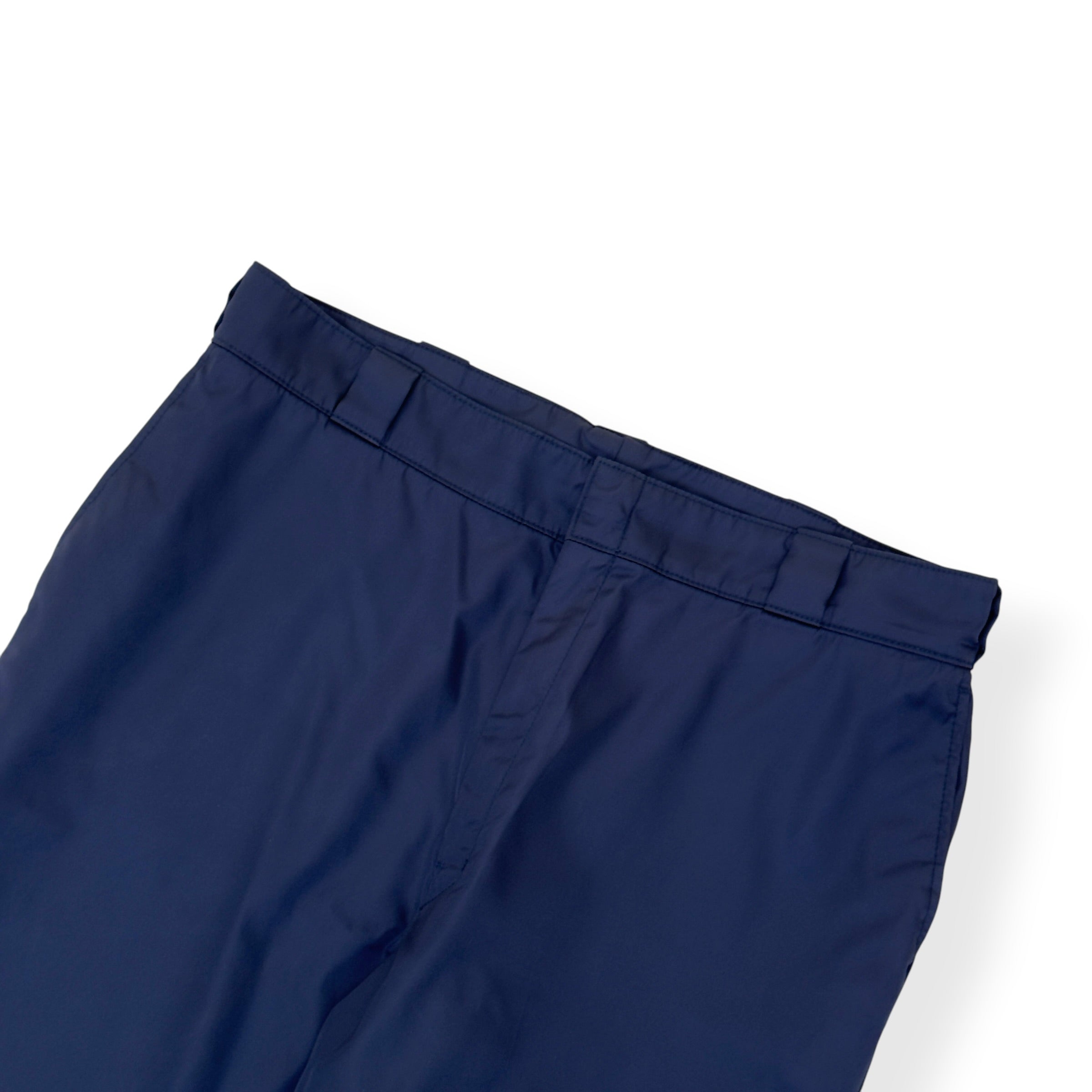 PRADA RE-NYLON LOGO TROUSERS NAVY 54 / XL