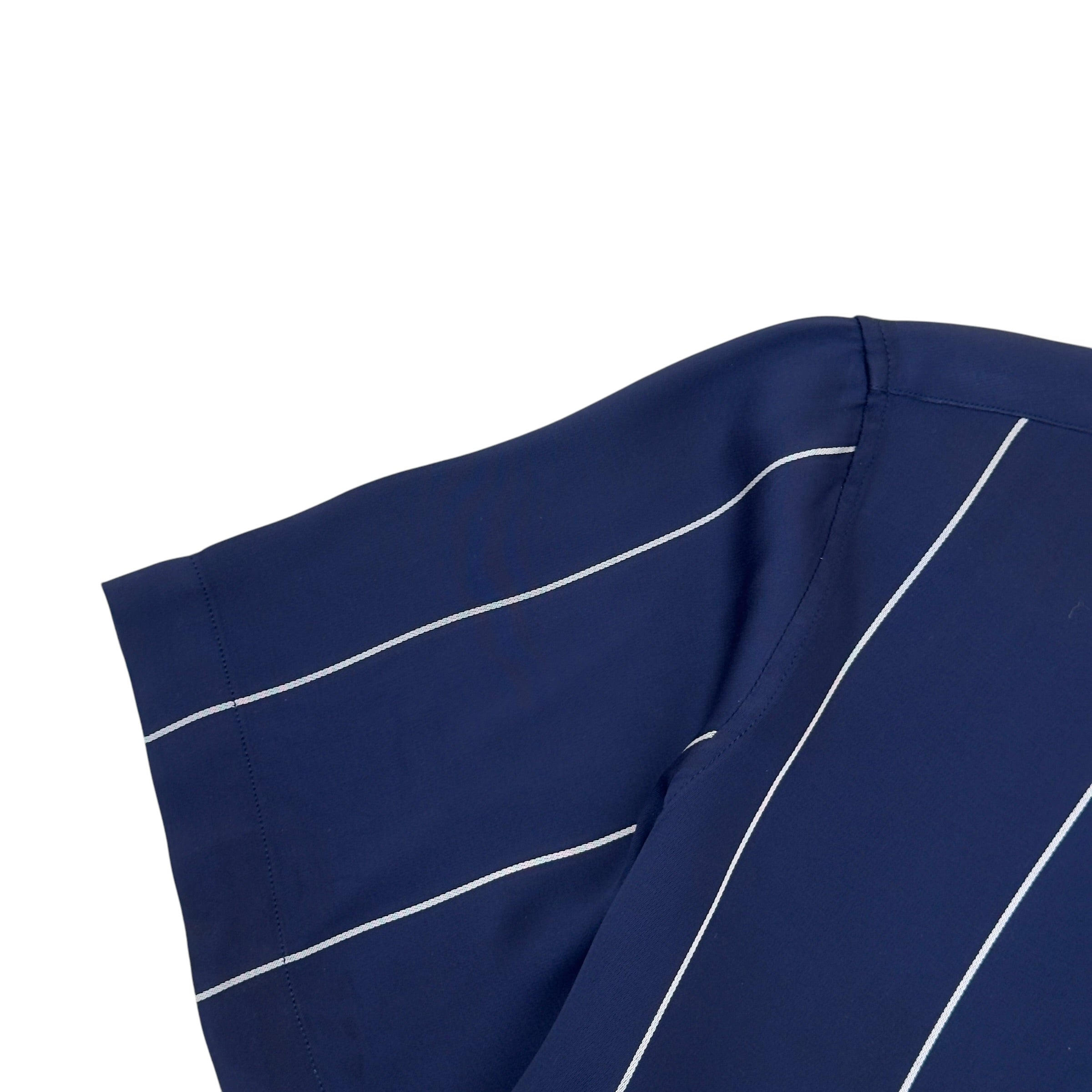 SANDRO PARIS STRIPED SHORT SLEEVE SHIRT NAVY L
