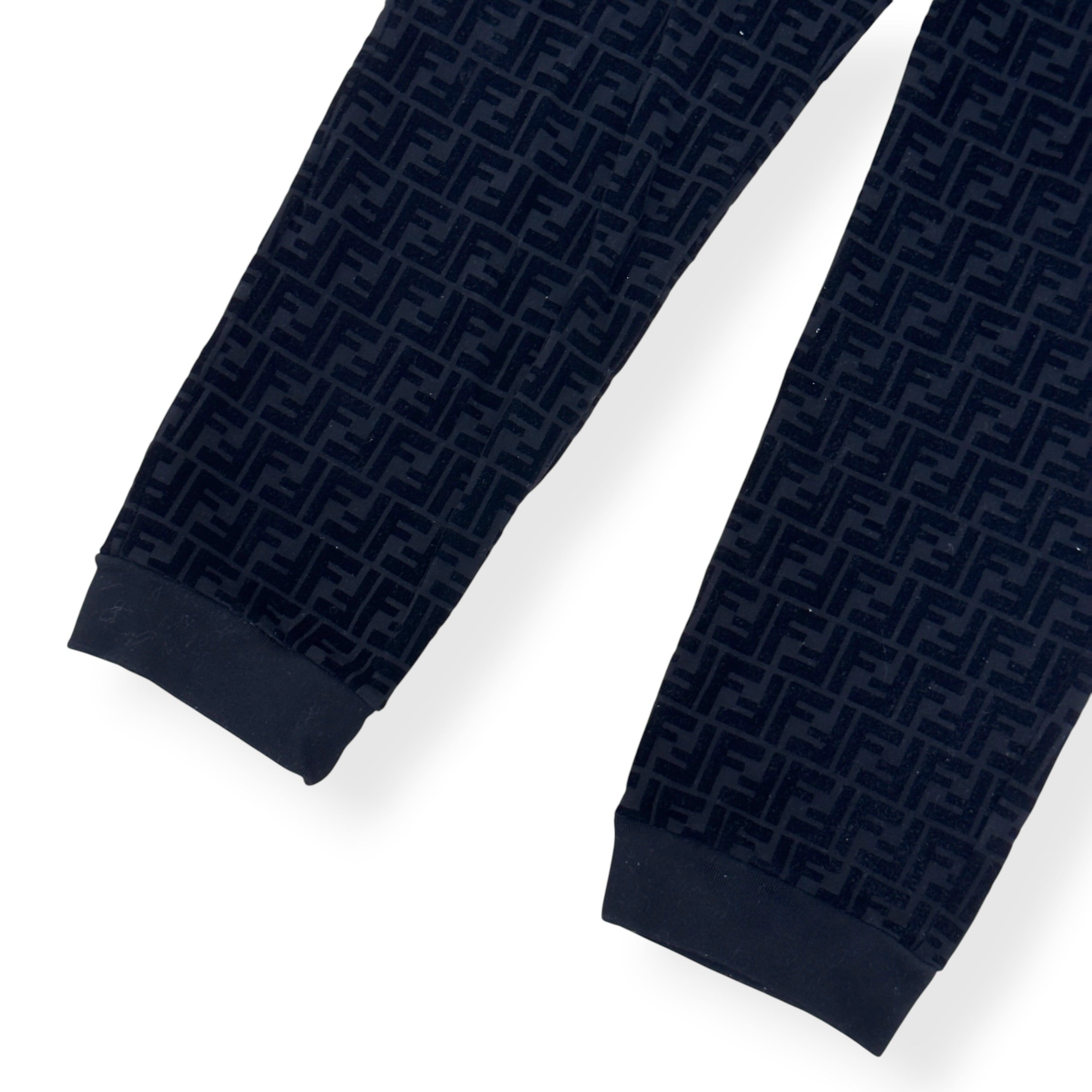 FENDI FF MONOGRAM TRACK PANTS BLACK 52 / L
