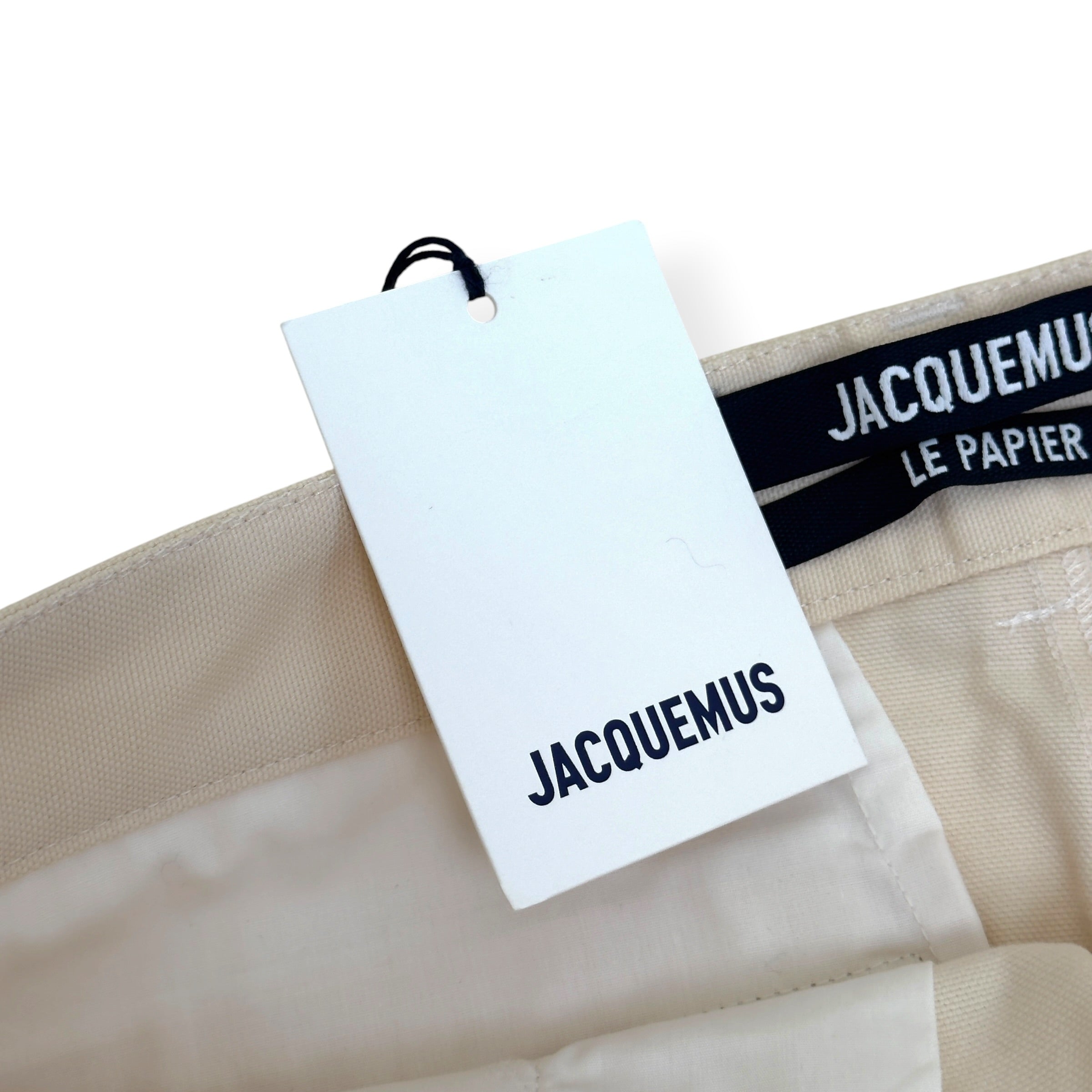 JACQUEMUS LE PAPIER CARGO TROUSERS CREAM 48 / S
