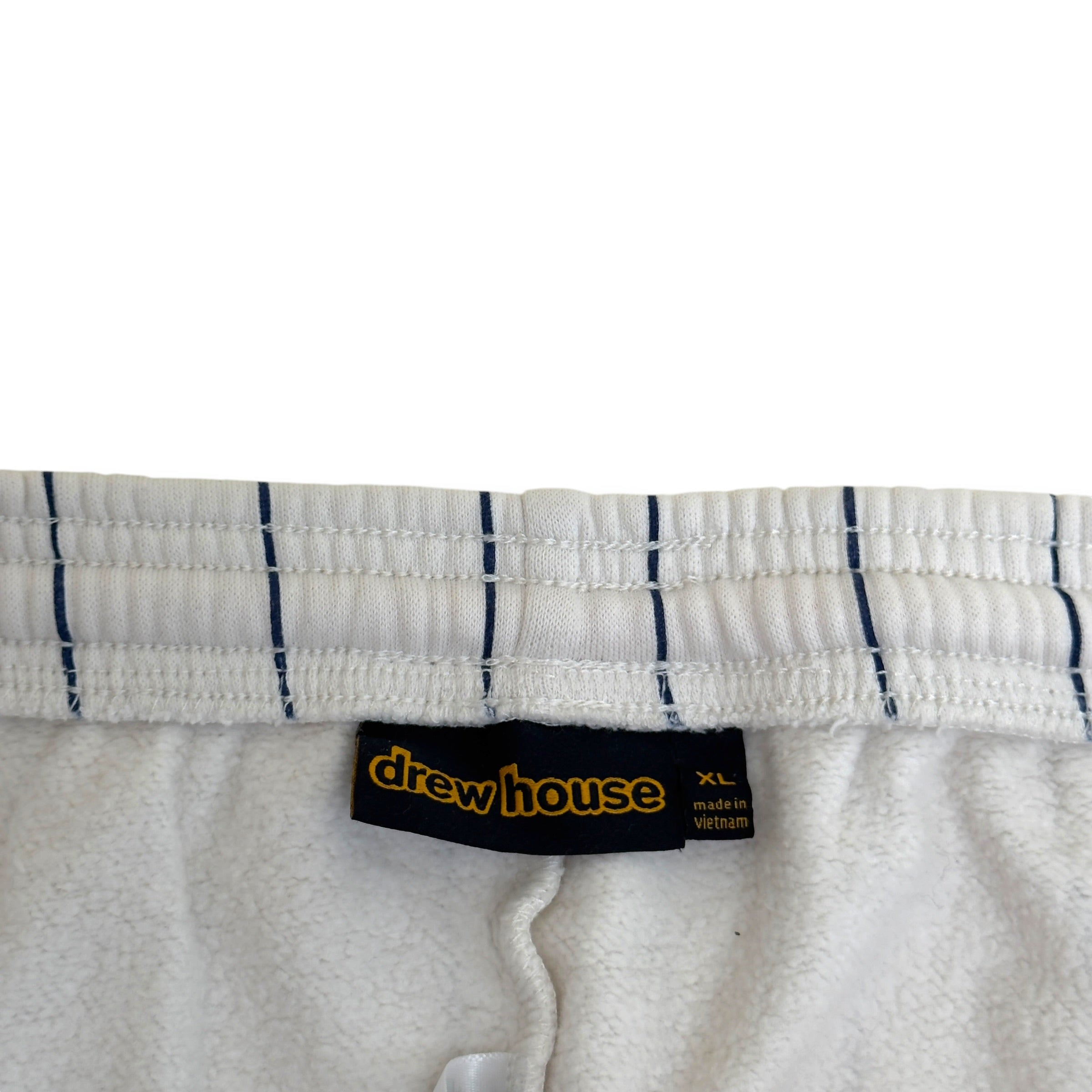 DREW HOUSE SECRET SWEATPANTS PINSTRIPE WHITE M