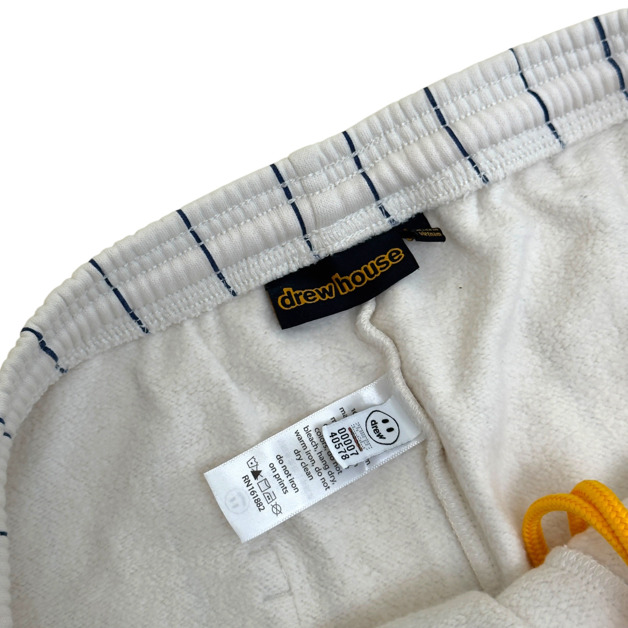 DREW HOUSE SECRET SWEATPANTS PINSTRIPE WHITE M