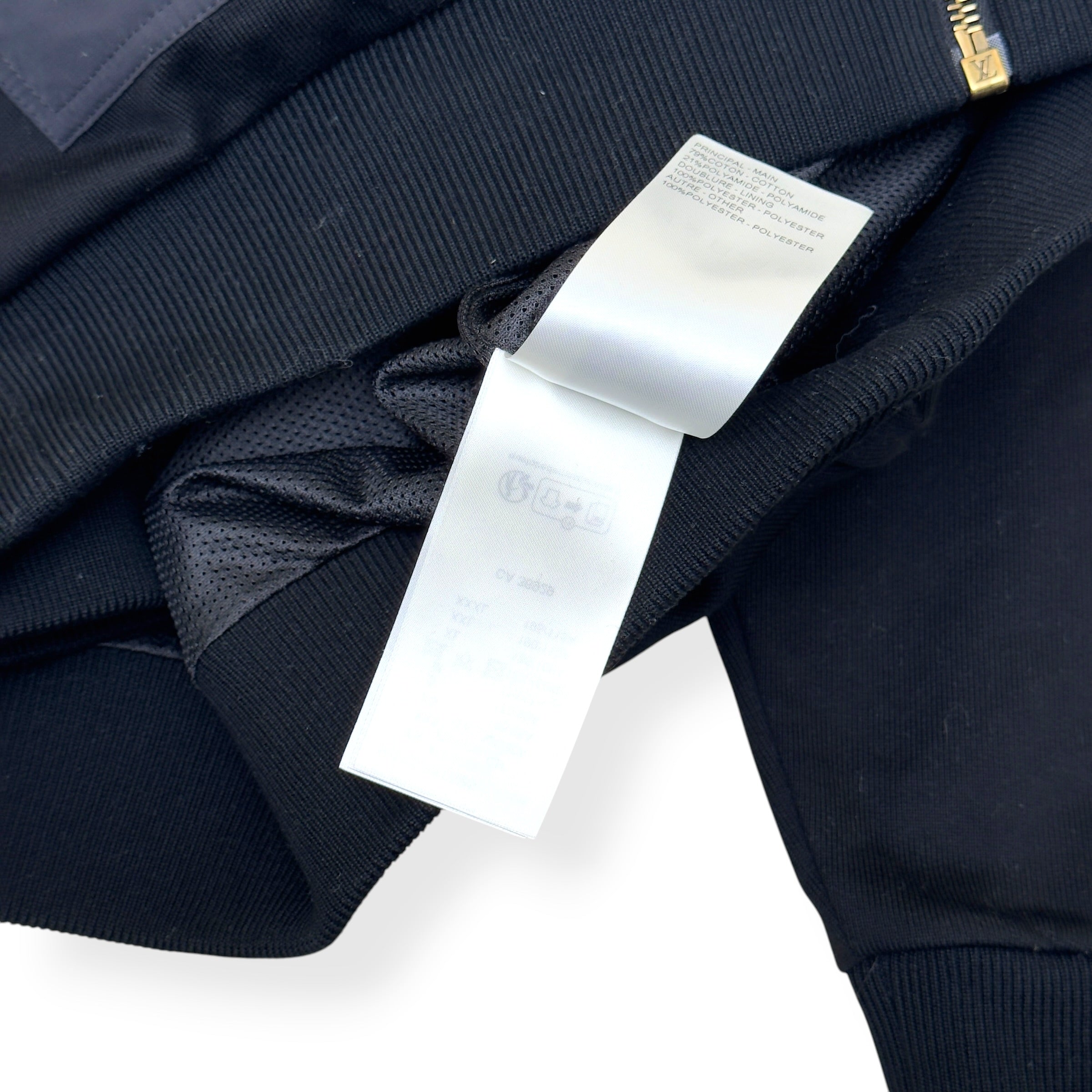 LOUIS VUITTON HYBRID JERSEY BLOUSON BLACK / WHITE XXL