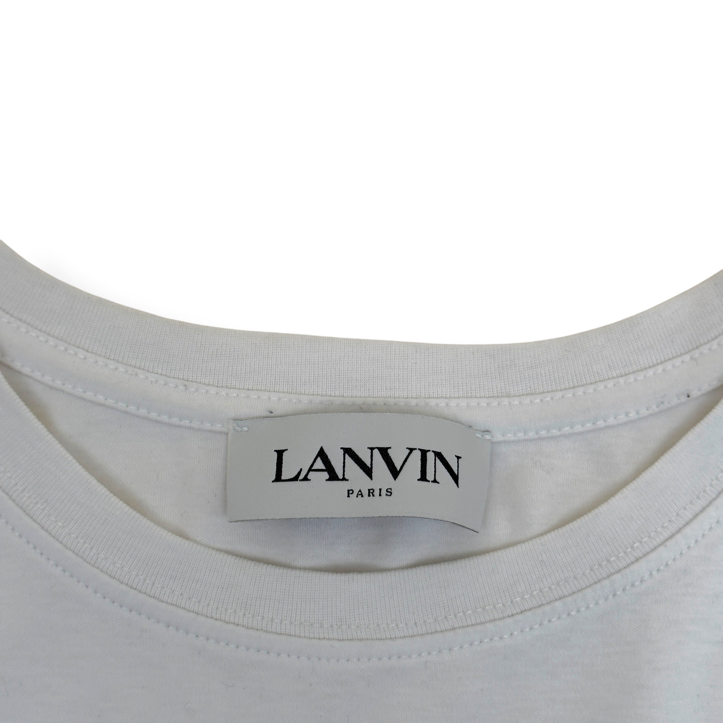 LANVIN CURB LOGO T-SHIRT WHITE / RED L
