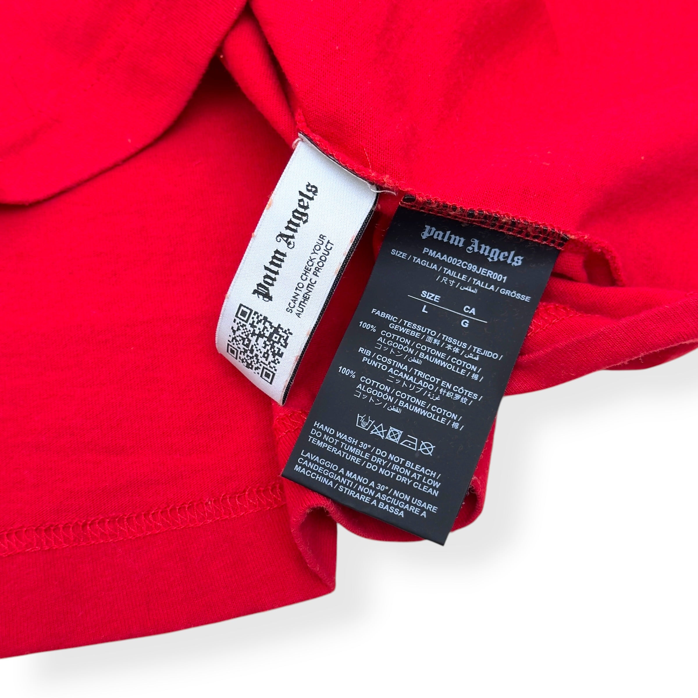 PALM ANGELS CLASSIC LOGO T-SHIRT RED L