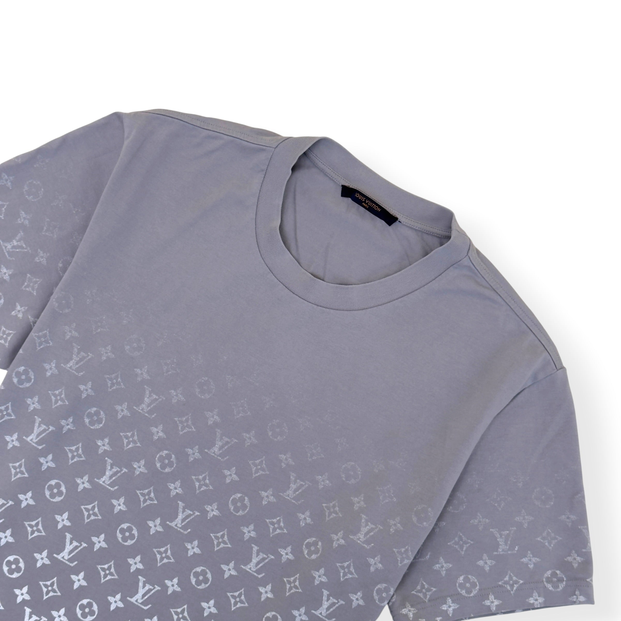 LOUIS VUITTON MONOGRAM GRADIENT T-SHIRT GREY / WHITE XL