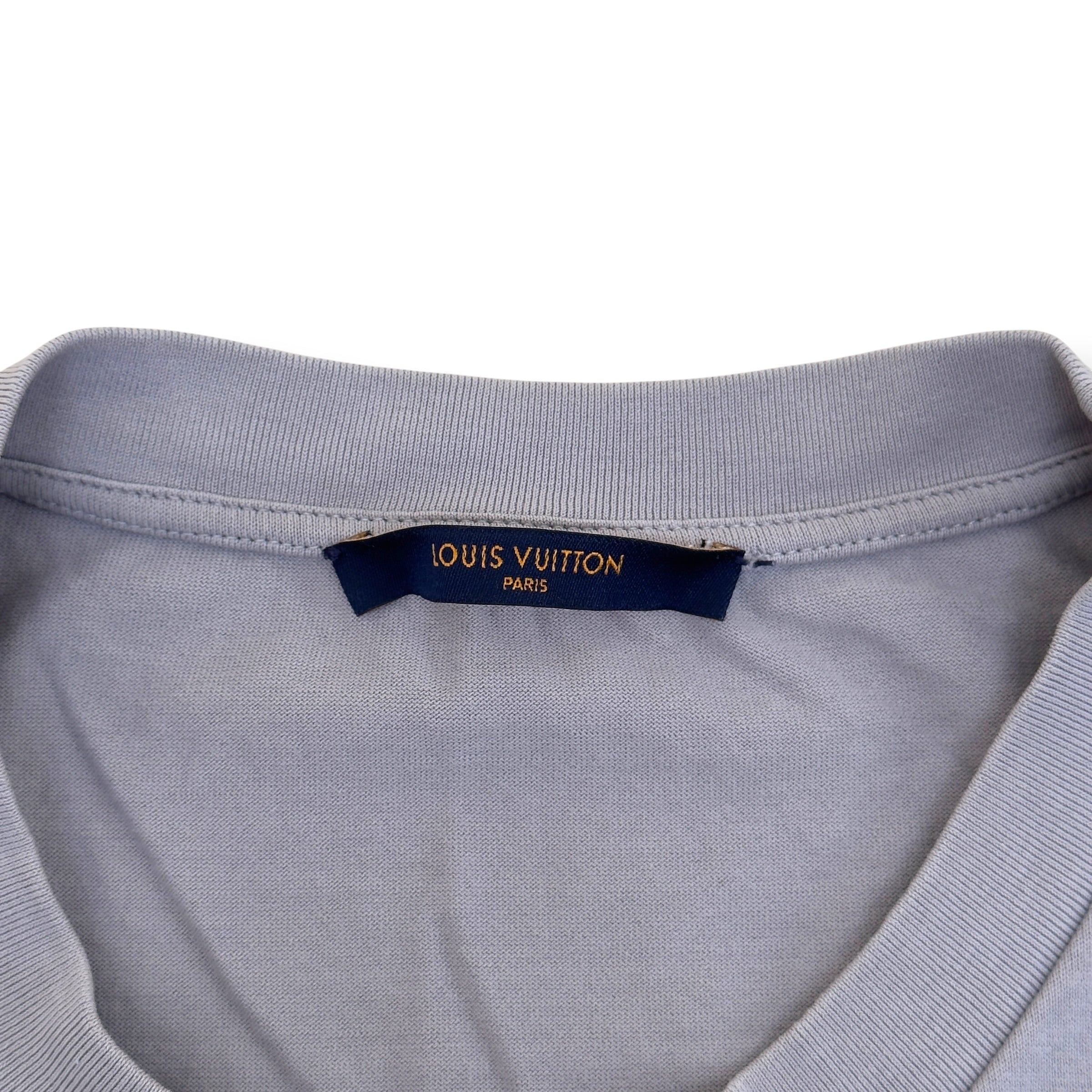LOUIS VUITTON MONOGRAM GRADIENT T-SHIRT GREY / WHITE XL