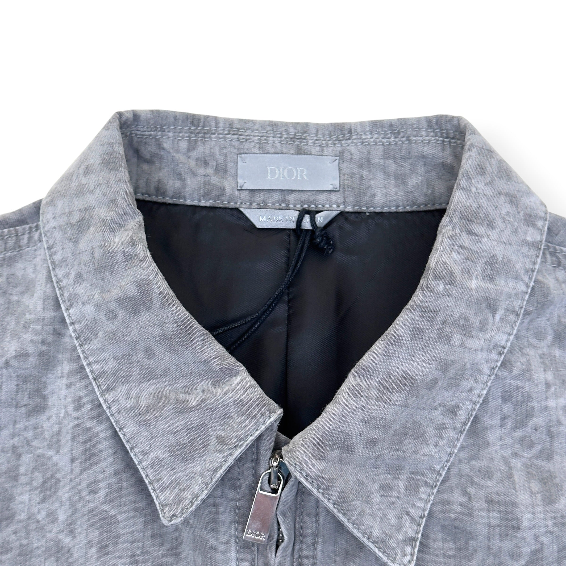 DIOR OBLIQUE ZIP-UP JACKET GREY 54 / XXL
