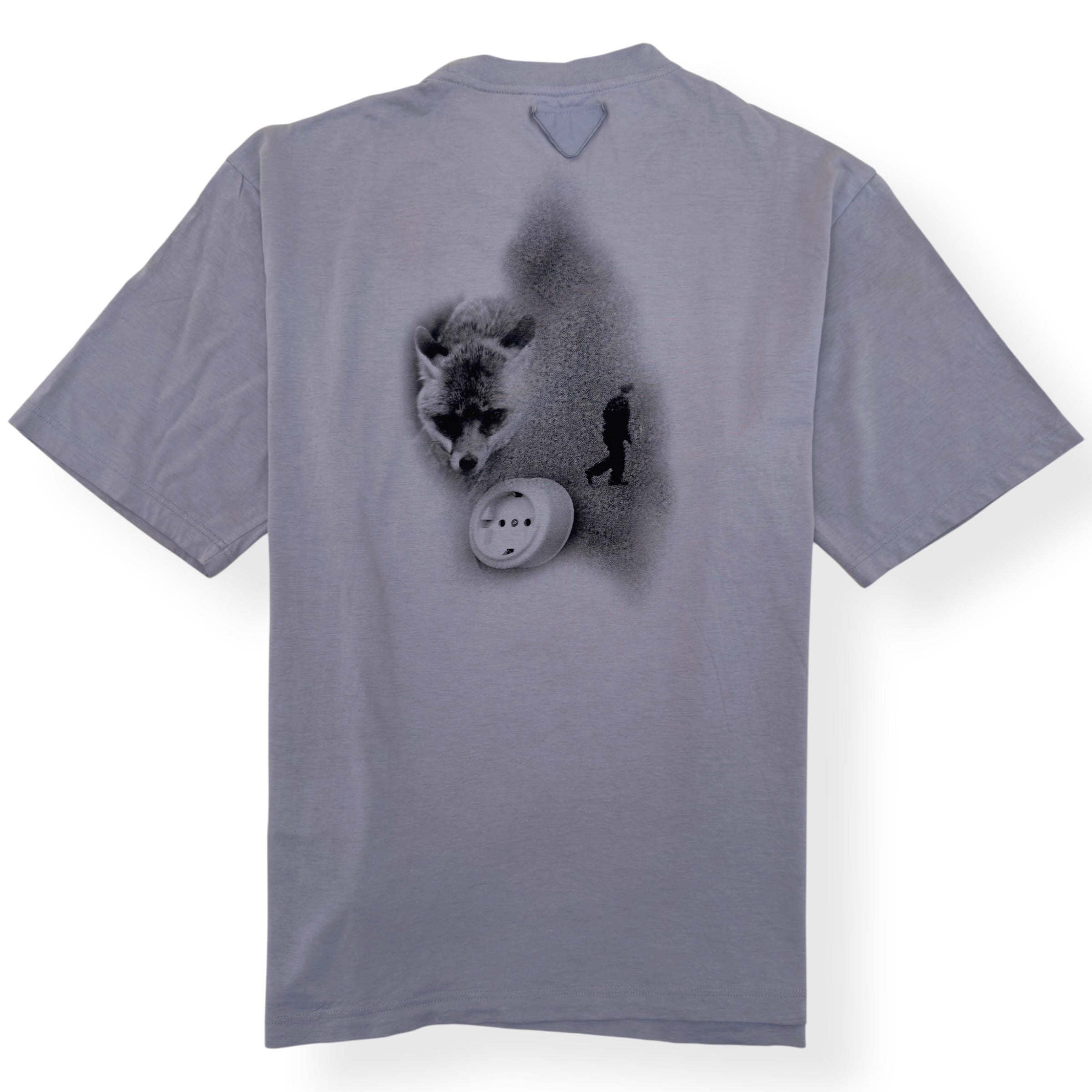 PRADA FOX PRINT T-SHIRT GREY XL