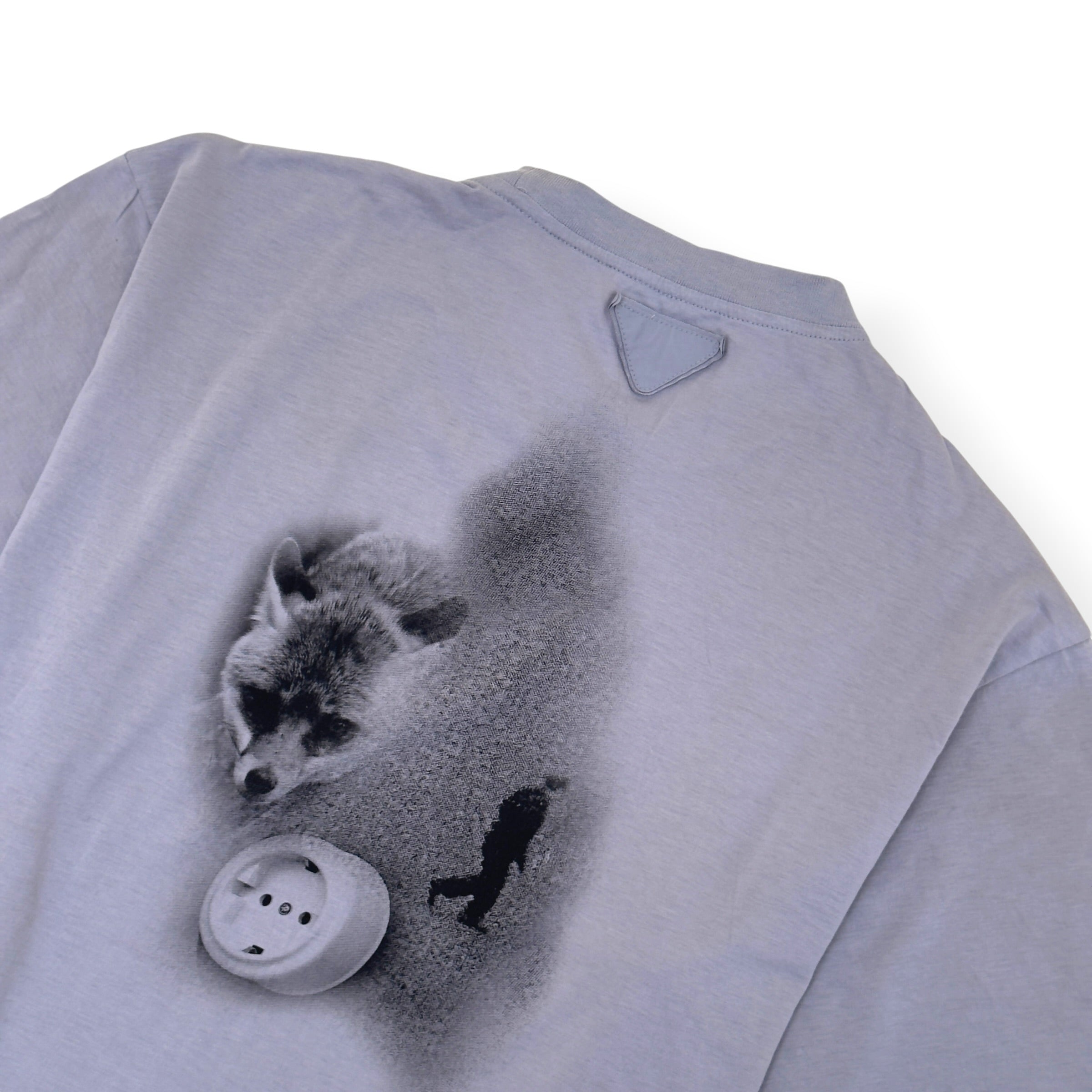 PRADA FOX PRINT T-SHIRT GREY XL
