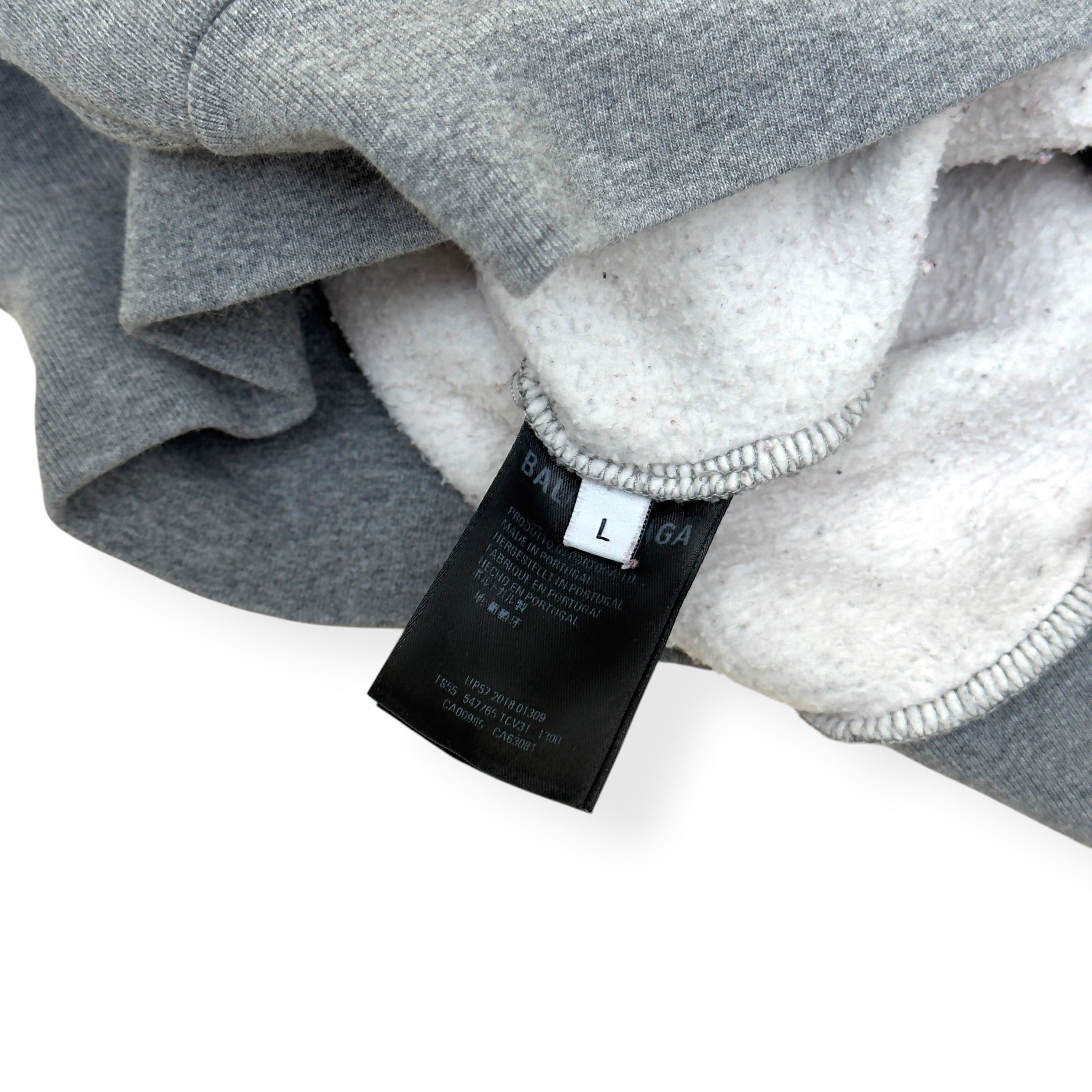 BALENCIAGA BB CREST LOGO HOODIE GREY L