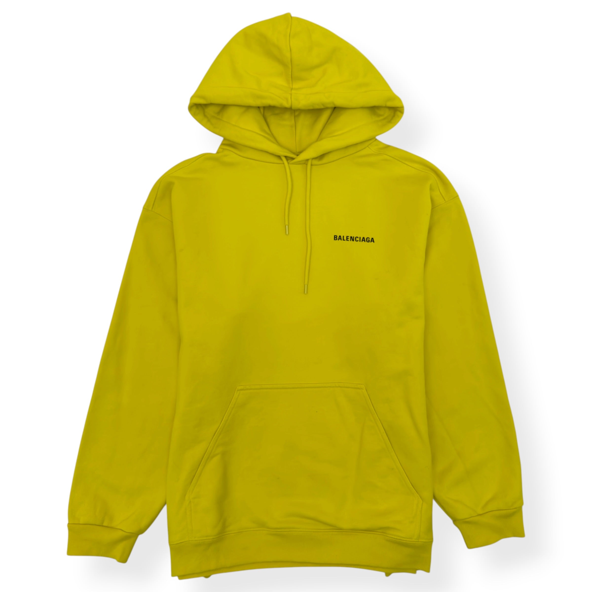 BALENCIAGA LOGO HOODIE YELLOW L