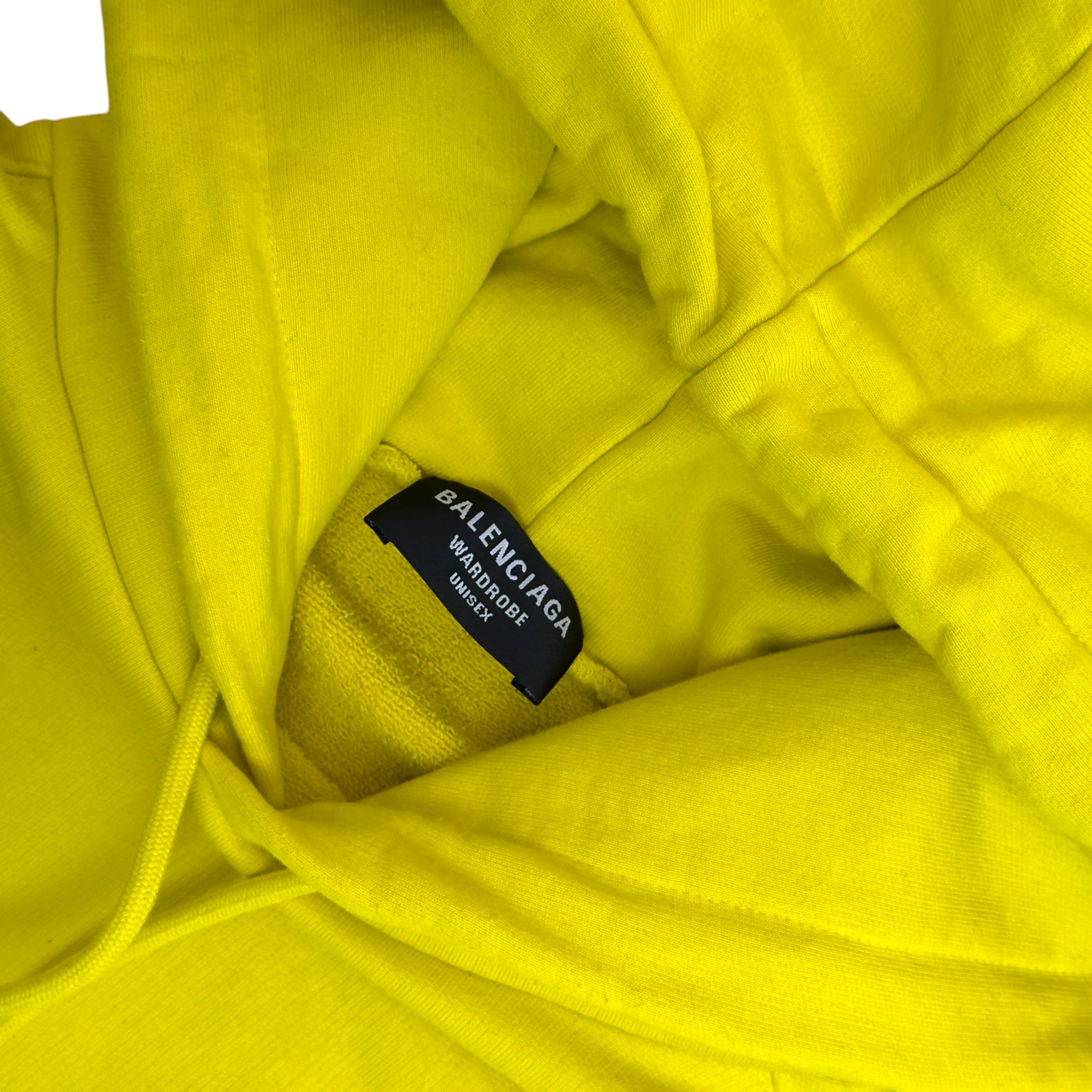 BALENCIAGA LOGO HOODIE YELLOW L