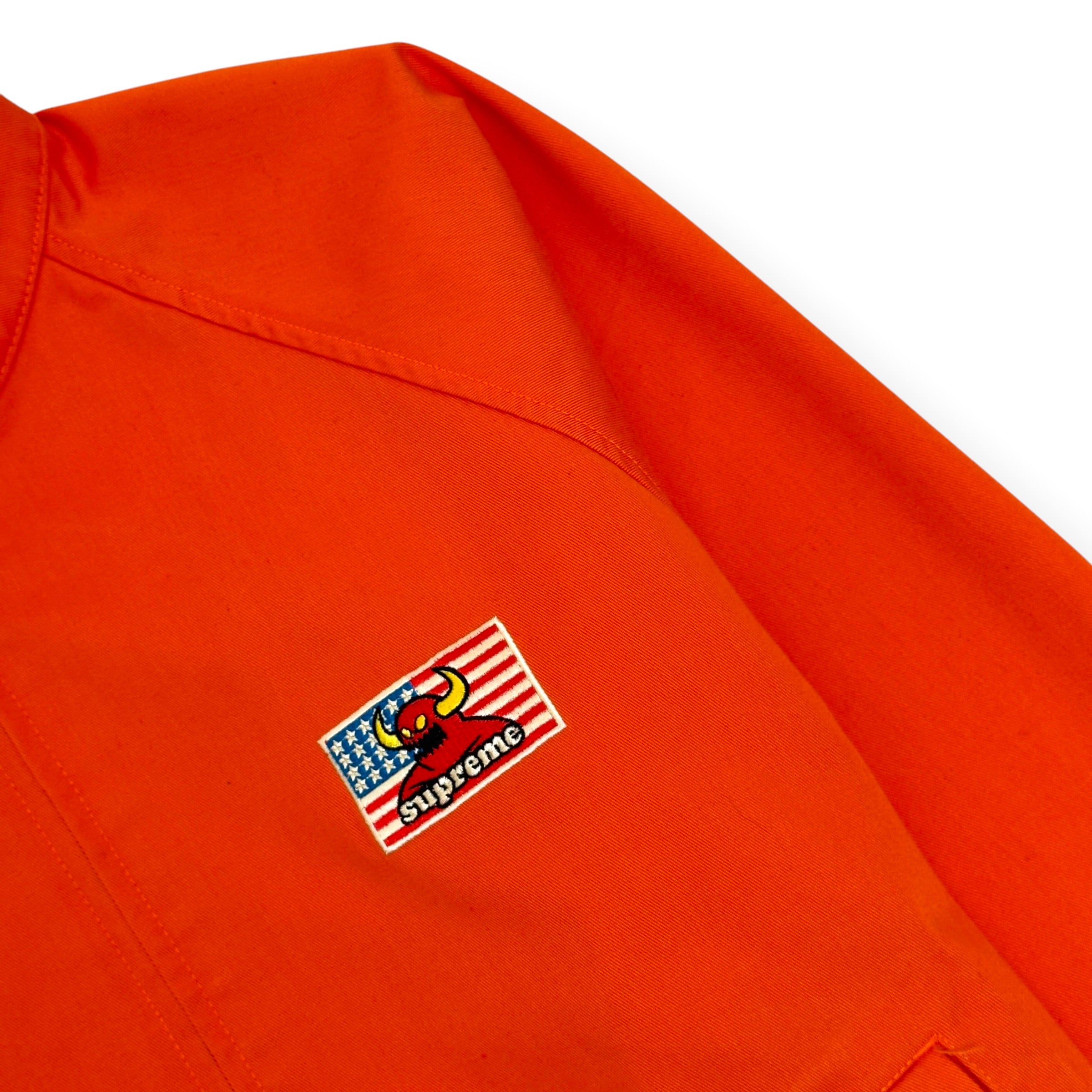 SUPREME X TOY MACHINE HARRINGTON JACKET ORANGE M