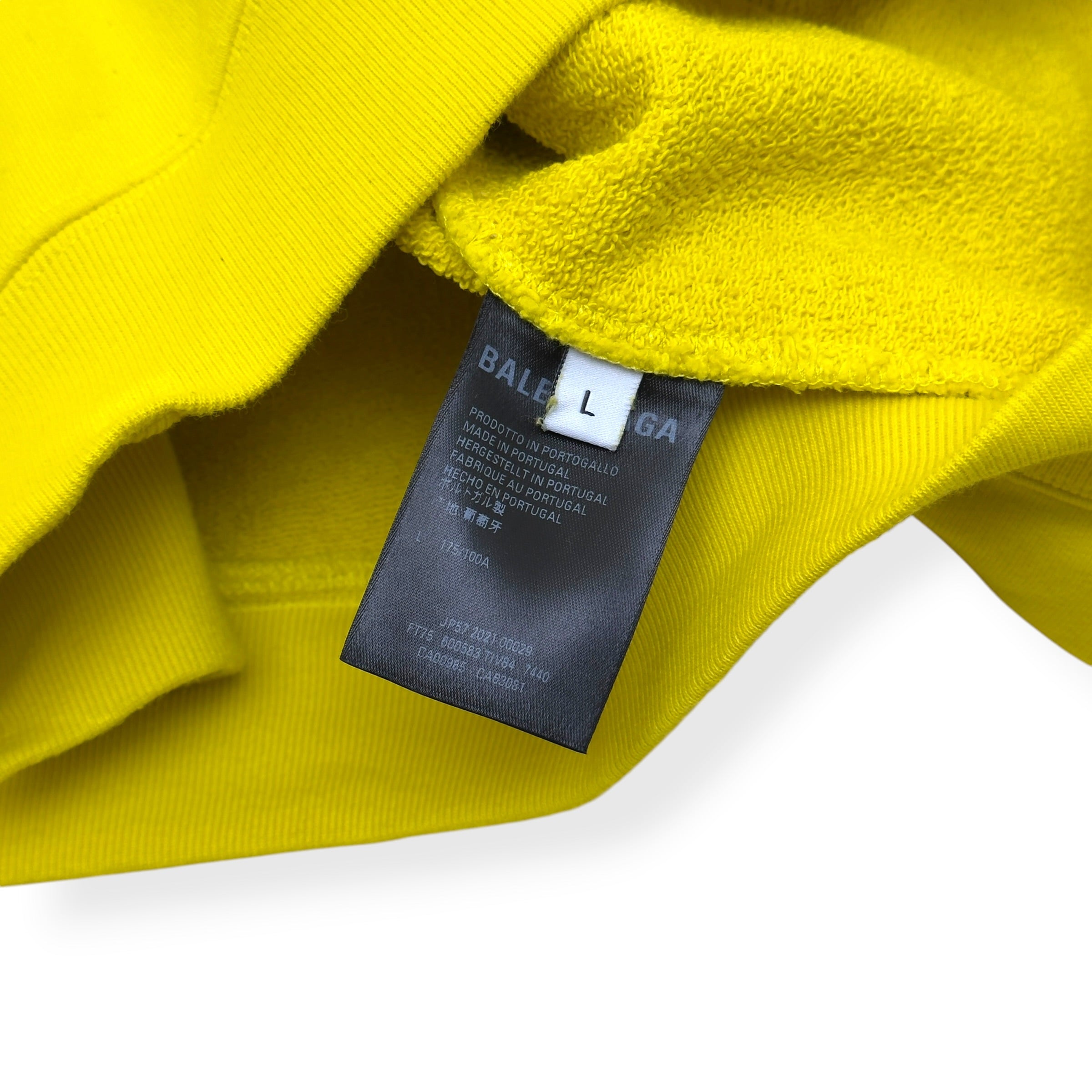 BALENCIAGA LOGO HOODIE YELLOW L