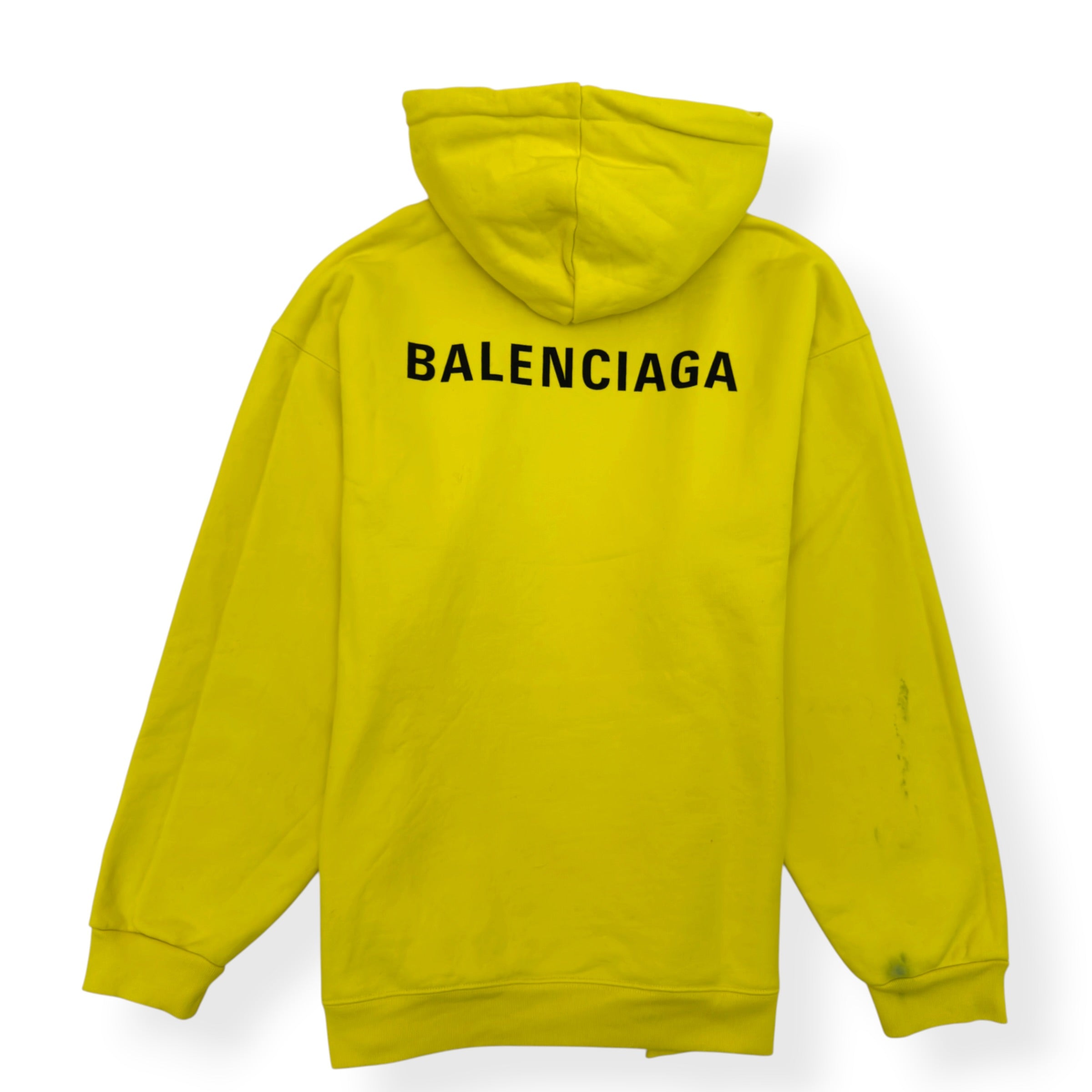 BALENCIAGA LOGO HOODIE YELLOW L