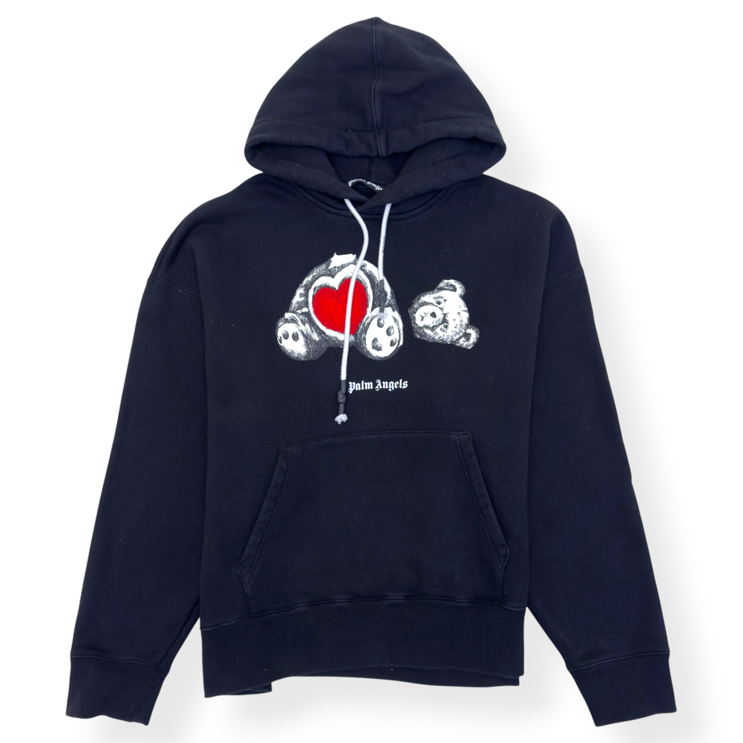 PALM ANGELS TEDDY BEAR HOODIE BLACK XL