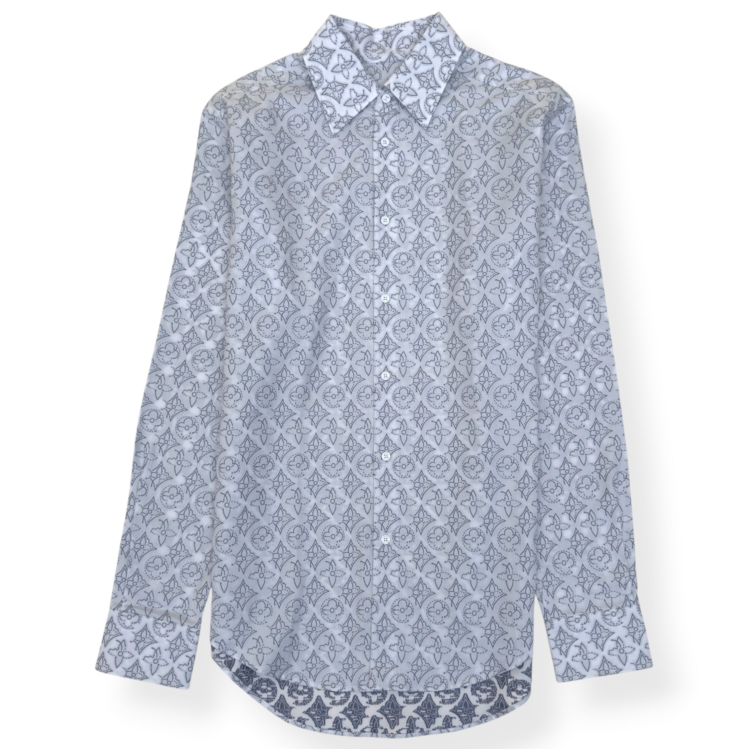 LOUIS VUITTON MONOGRAM SHIRT WHITE / GREY L