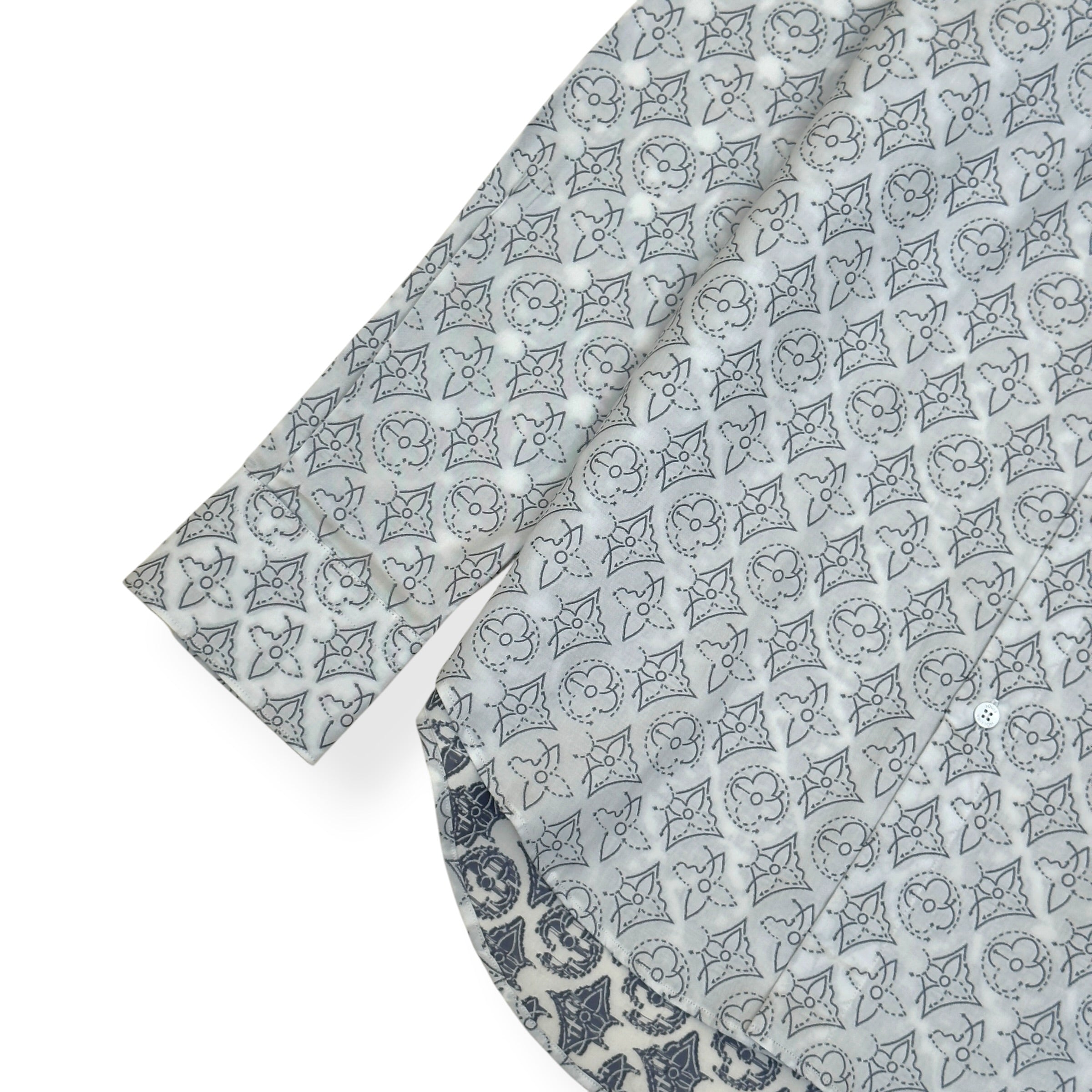 LOUIS VUITTON MONOGRAM SHIRT WHITE / GREY L