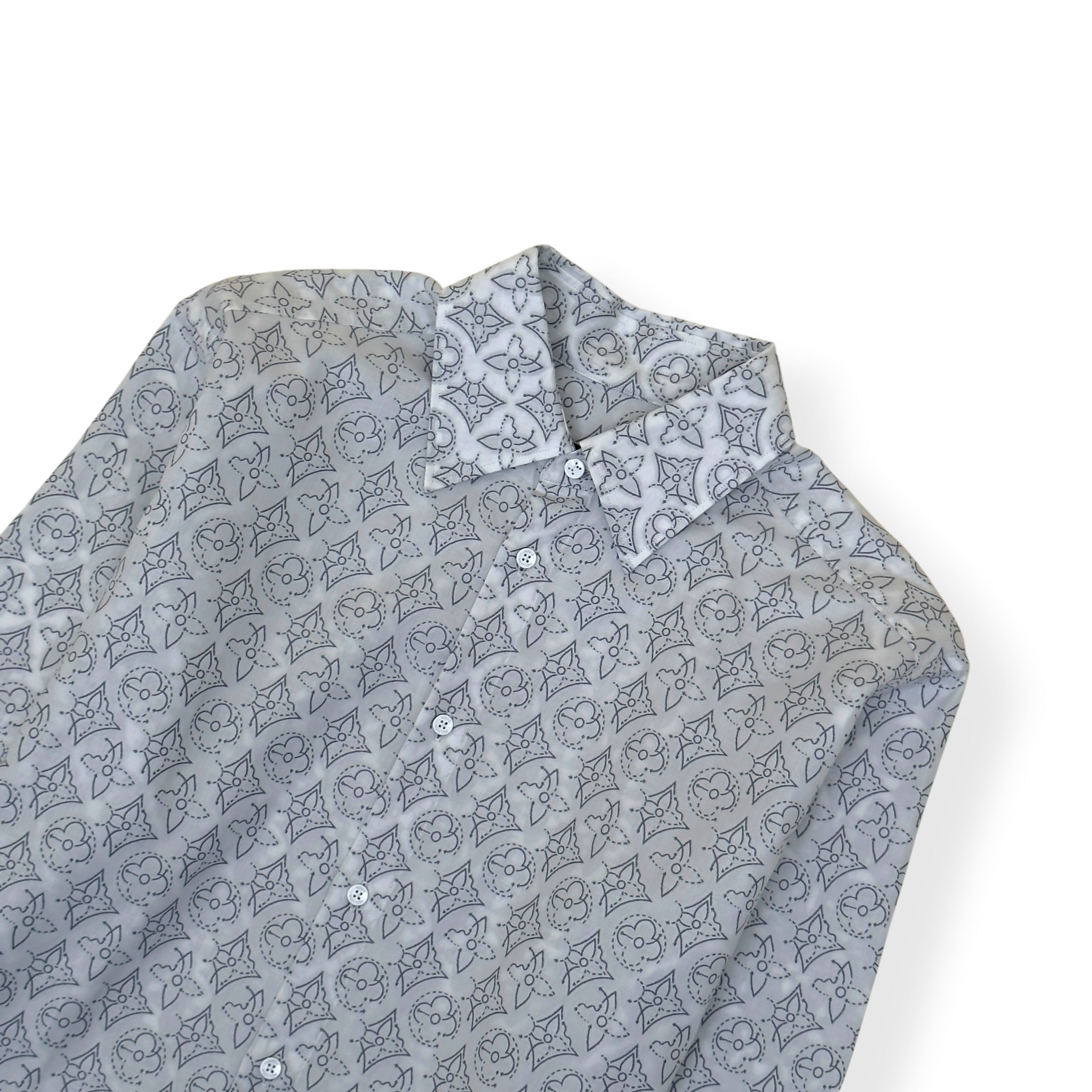 LOUIS VUITTON MONOGRAM SHIRT WHITE / GREY L