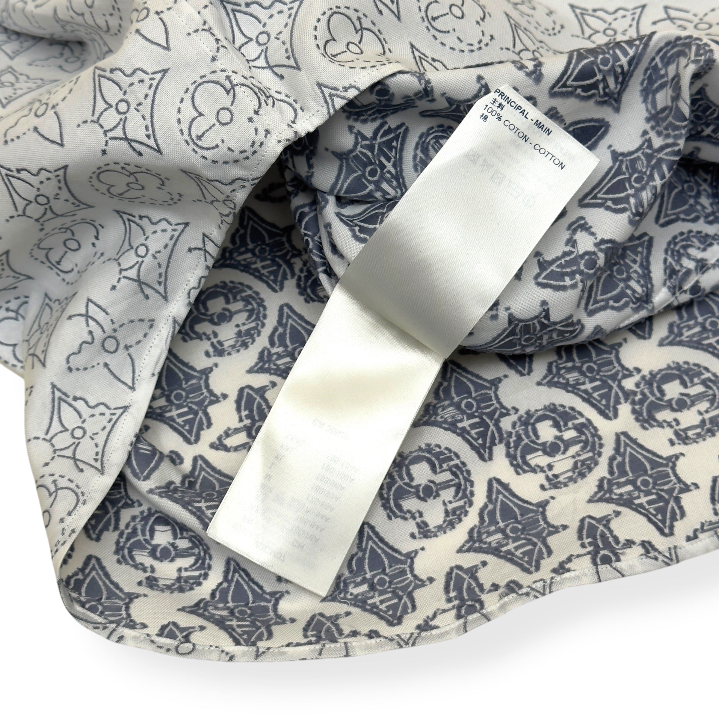 LOUIS VUITTON MONOGRAM SHIRT WHITE / GREY L
