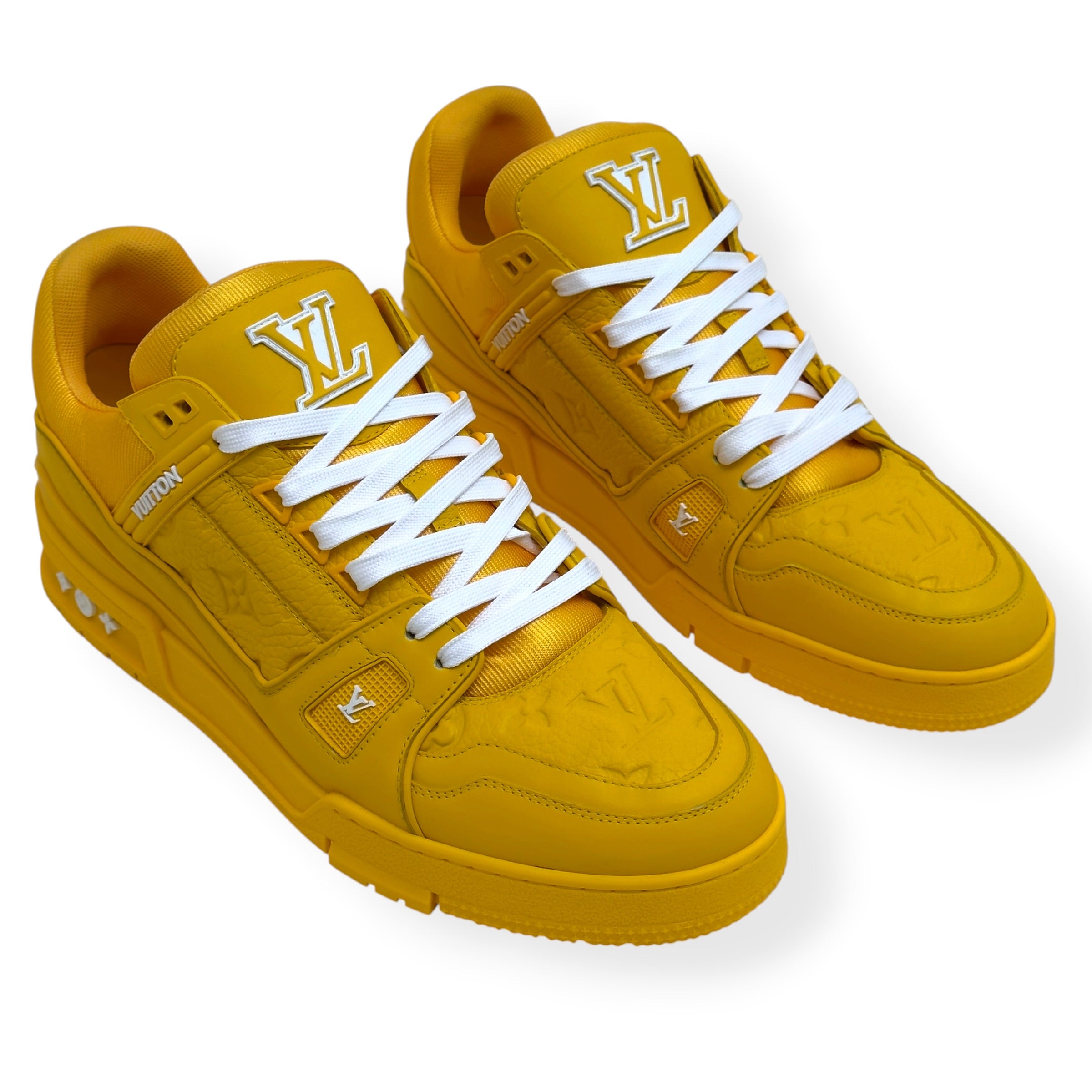 LOUIS VUITTON LV TRAINER SNEAKER YELLOW UK10