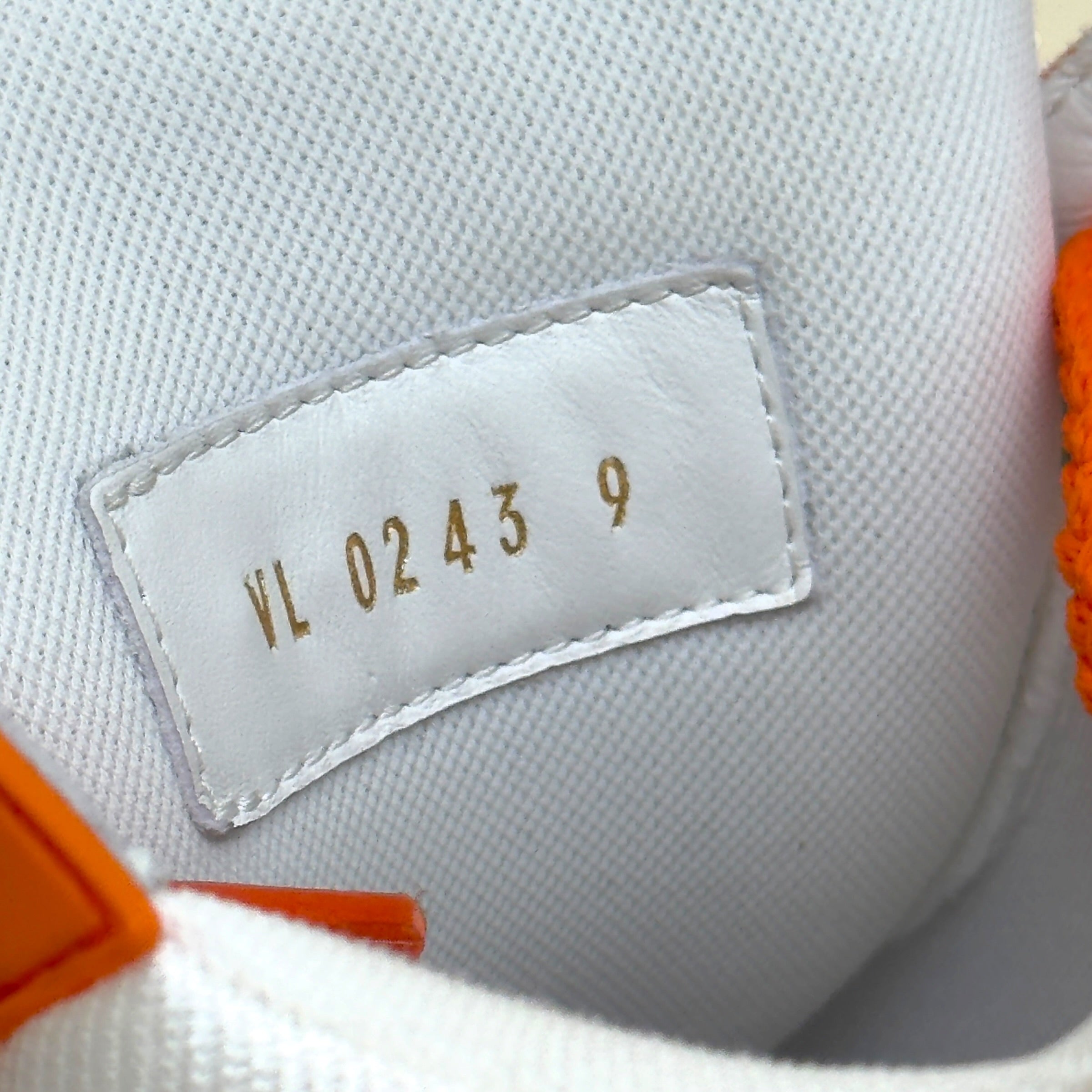 LOUIS VUITTON MAXI LV TRAINER SNEAKER ORANGE / WHITE UK9
