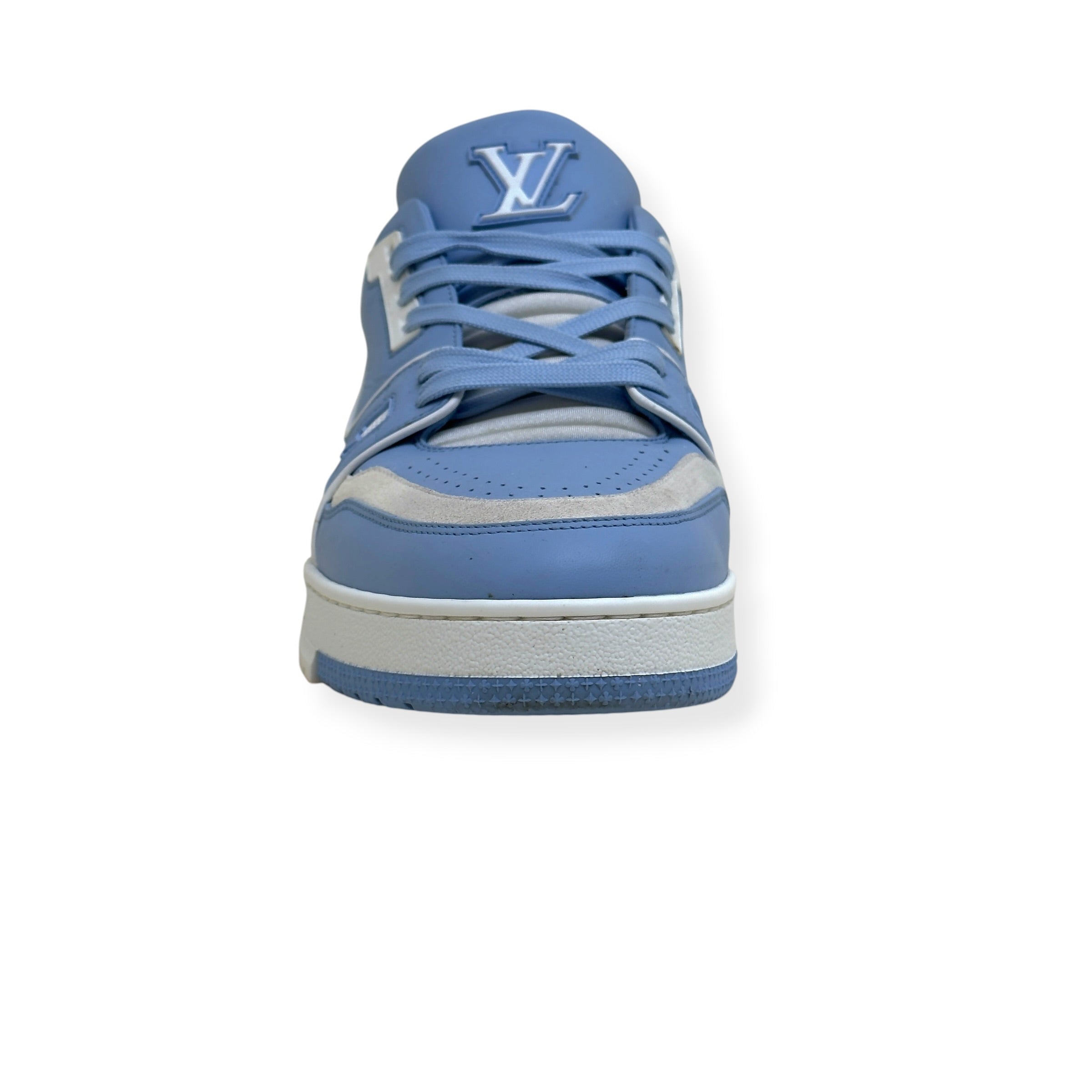 LOUIS VUITTON LV TRAINER SNEAKER BABY BLUE / WHITE UK10