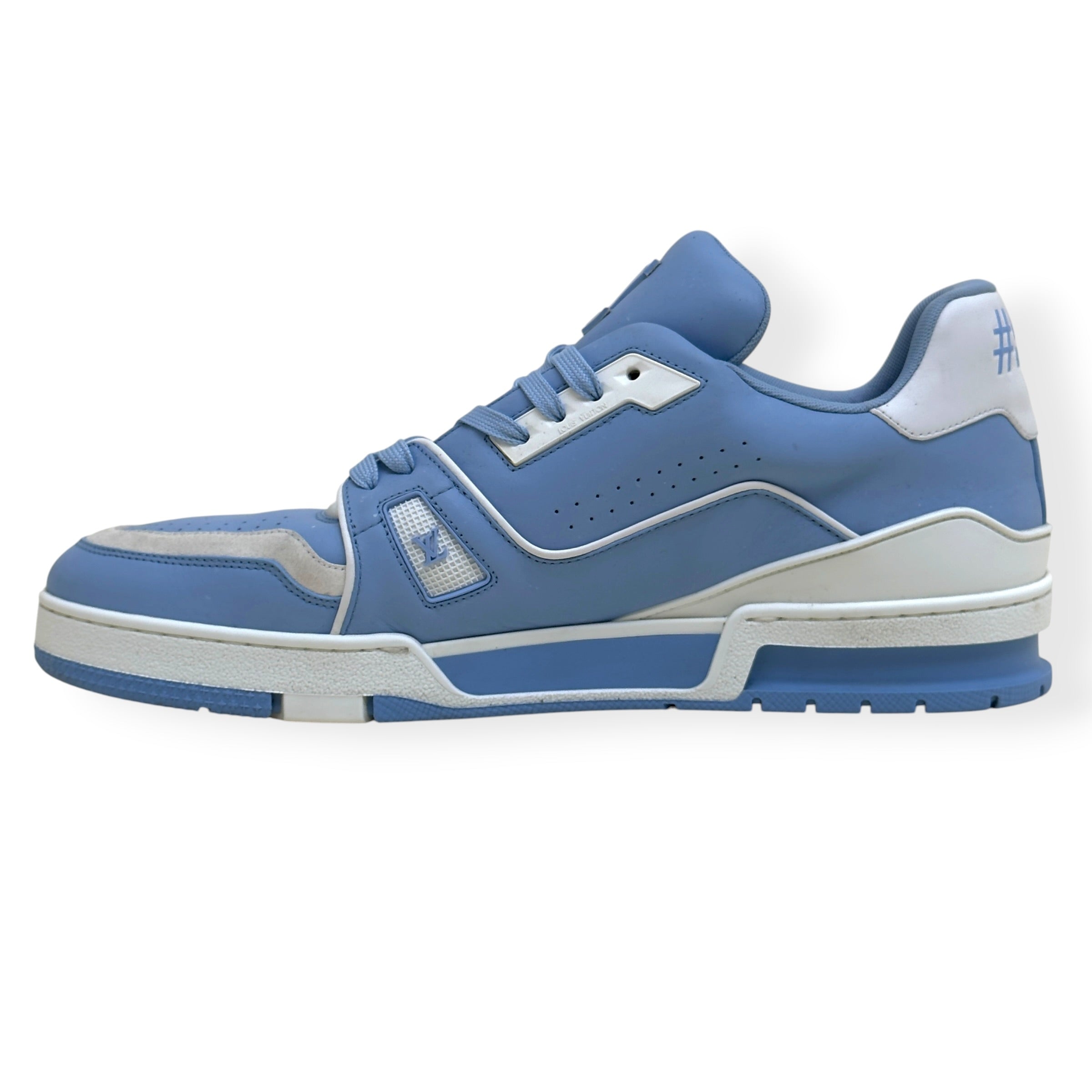 LOUIS VUITTON LV TRAINER SNEAKER BABY BLUE / WHITE UK10