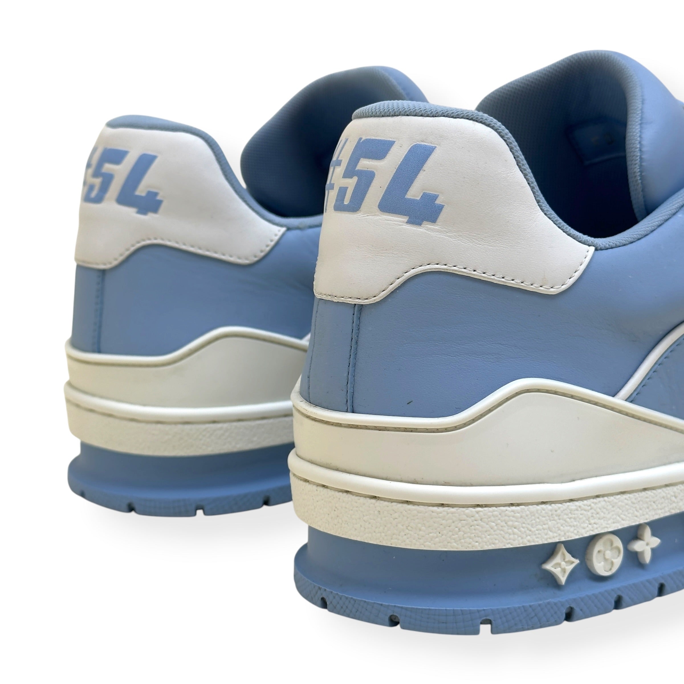 LOUIS VUITTON LV TRAINER SNEAKER BABY BLUE / WHITE UK10