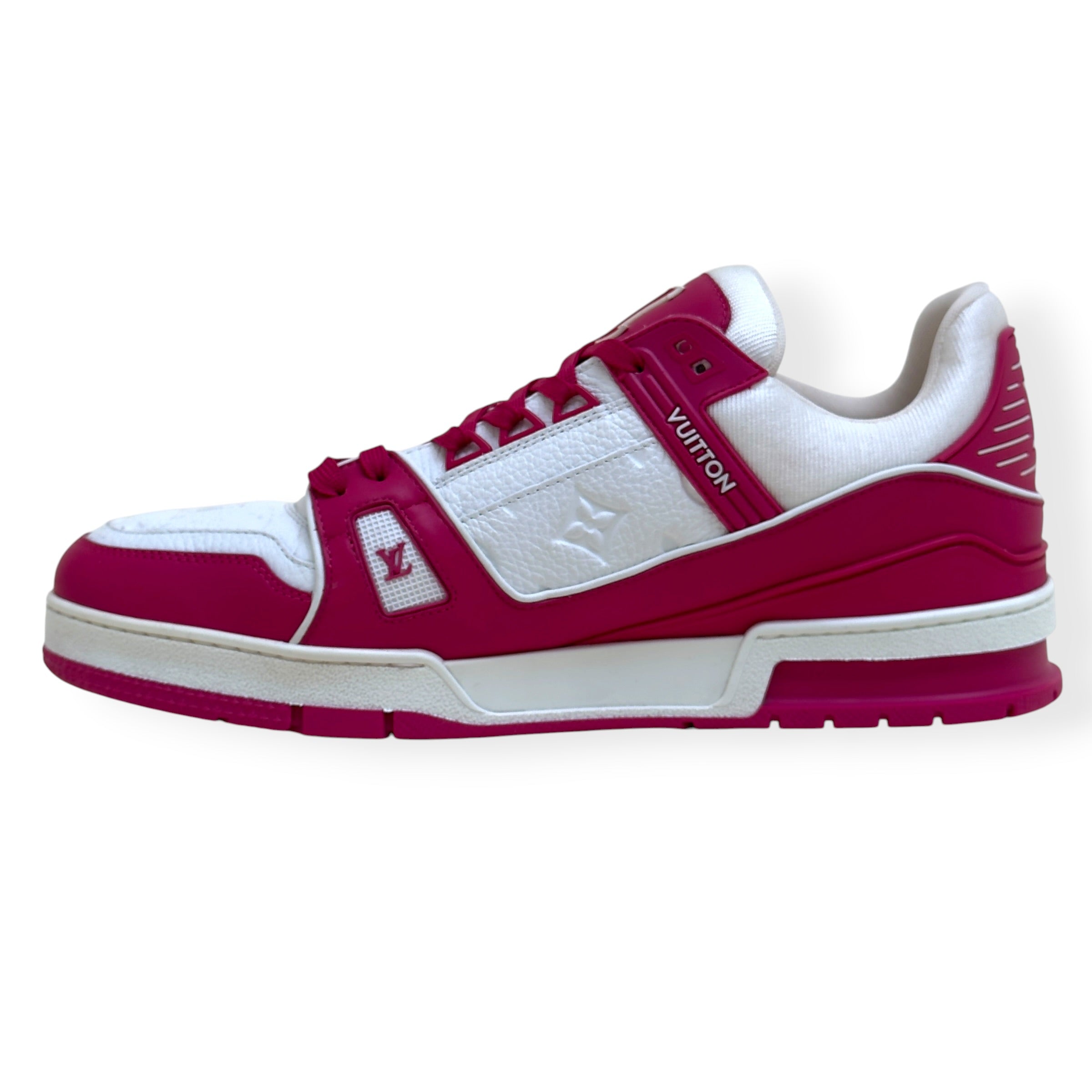 LOUIS VUITTON LV TRAINER SNEAKER PINK / WHITE UK10