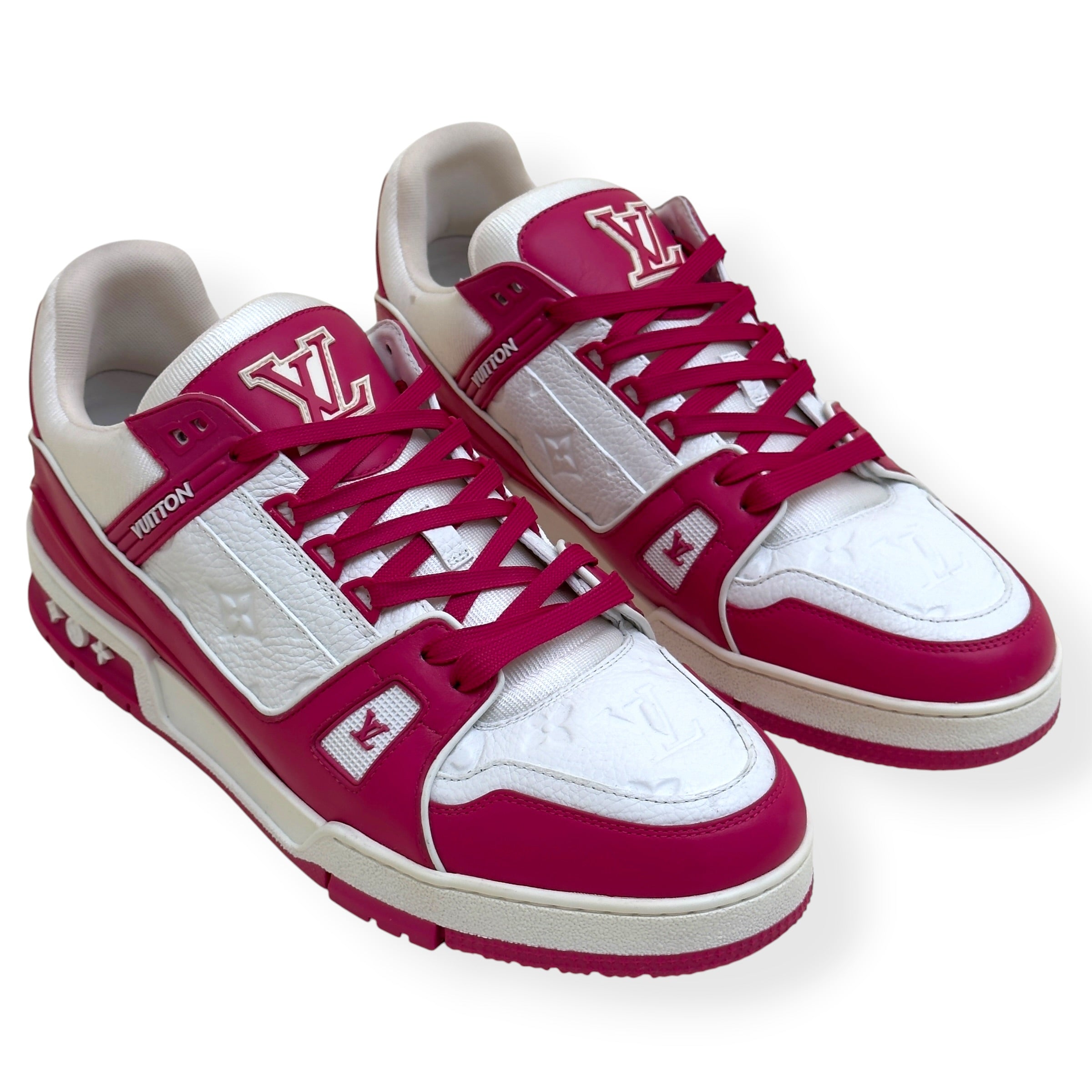 LOUIS VUITTON LV TRAINER SNEAKER PINK / WHITE UK10