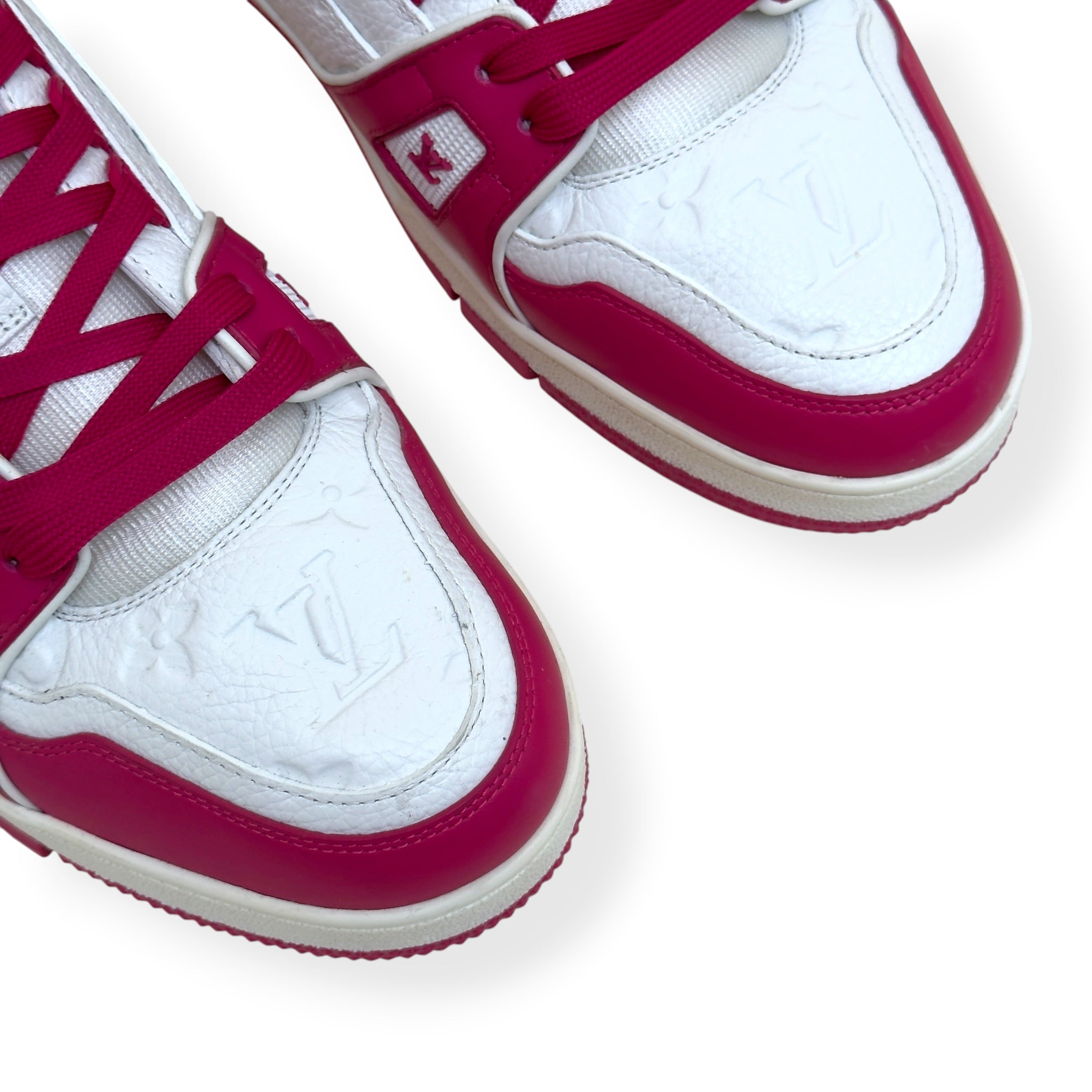 LOUIS VUITTON LV TRAINER SNEAKER PINK / WHITE UK10