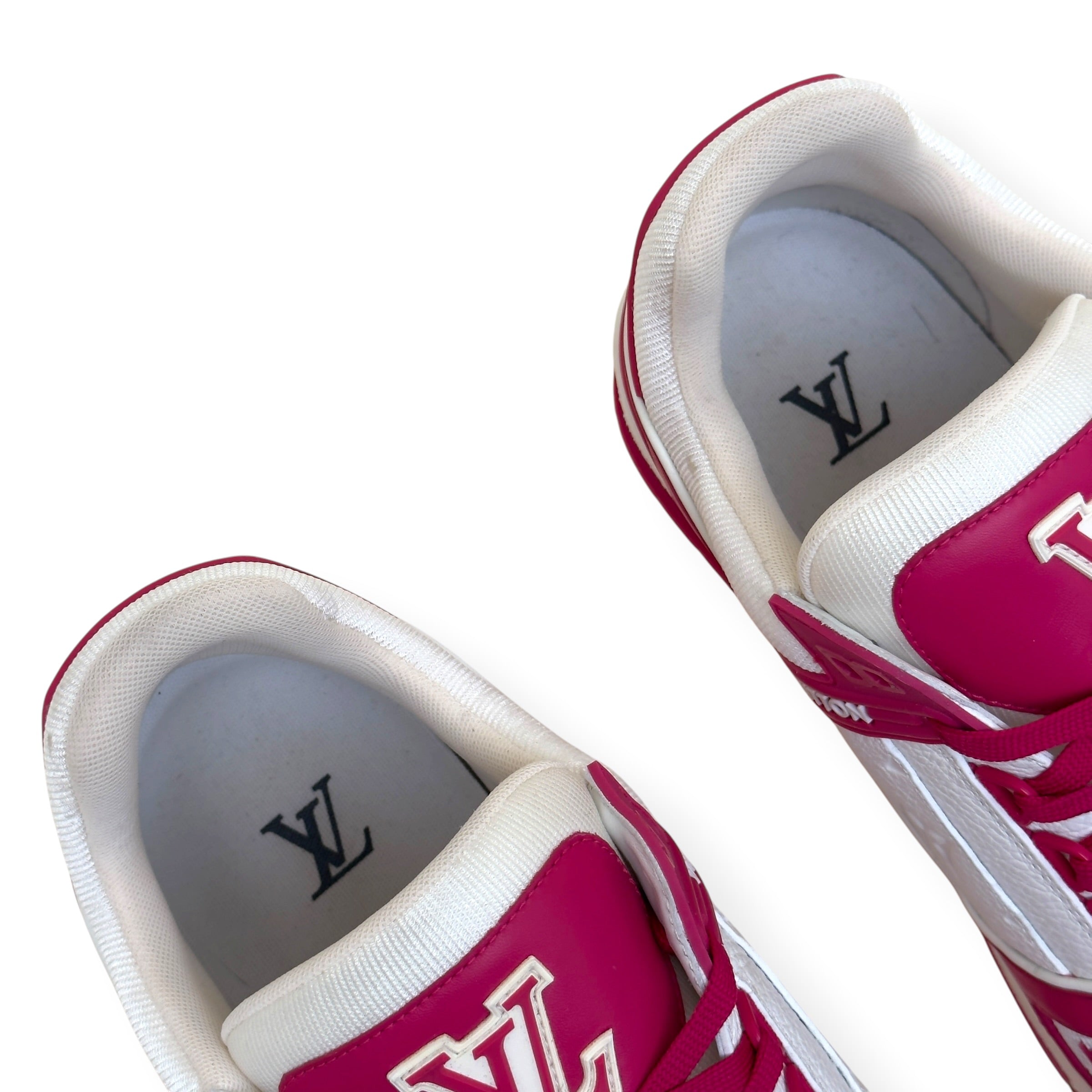 LOUIS VUITTON LV TRAINER SNEAKER PINK / WHITE UK10