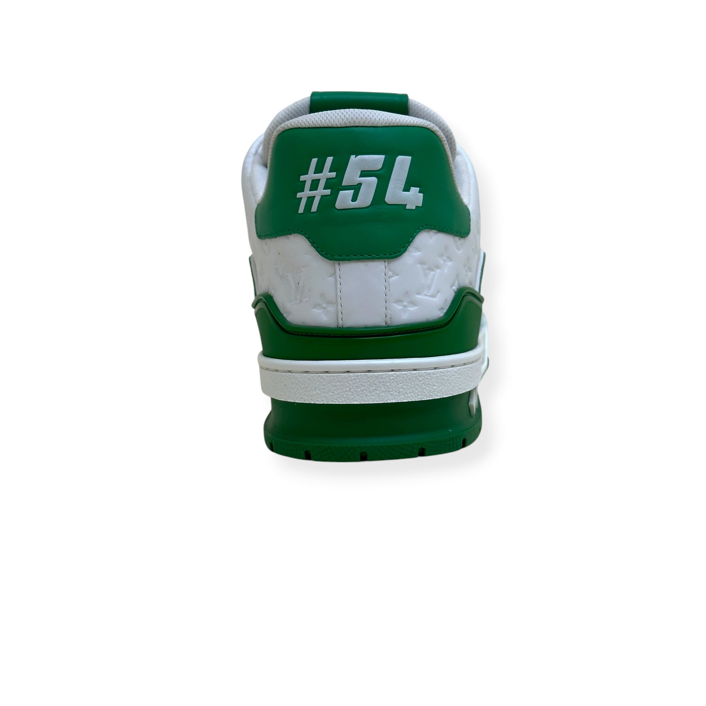 LOUIS VUITTON LV TRAINER SNEAKER GREEN / WHITE UK10
