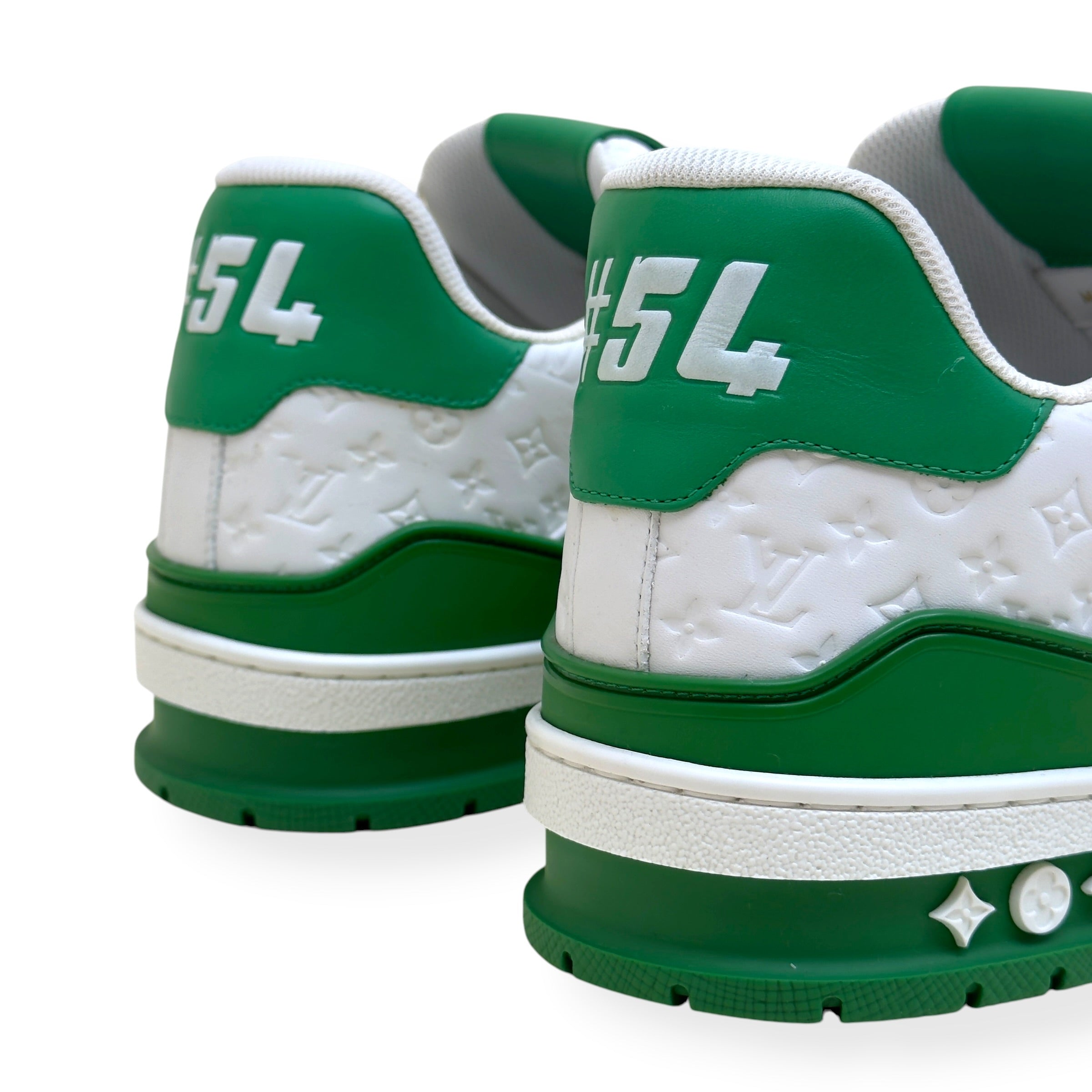 LOUIS VUITTON LV TRAINER SNEAKER GREEN / WHITE UK10