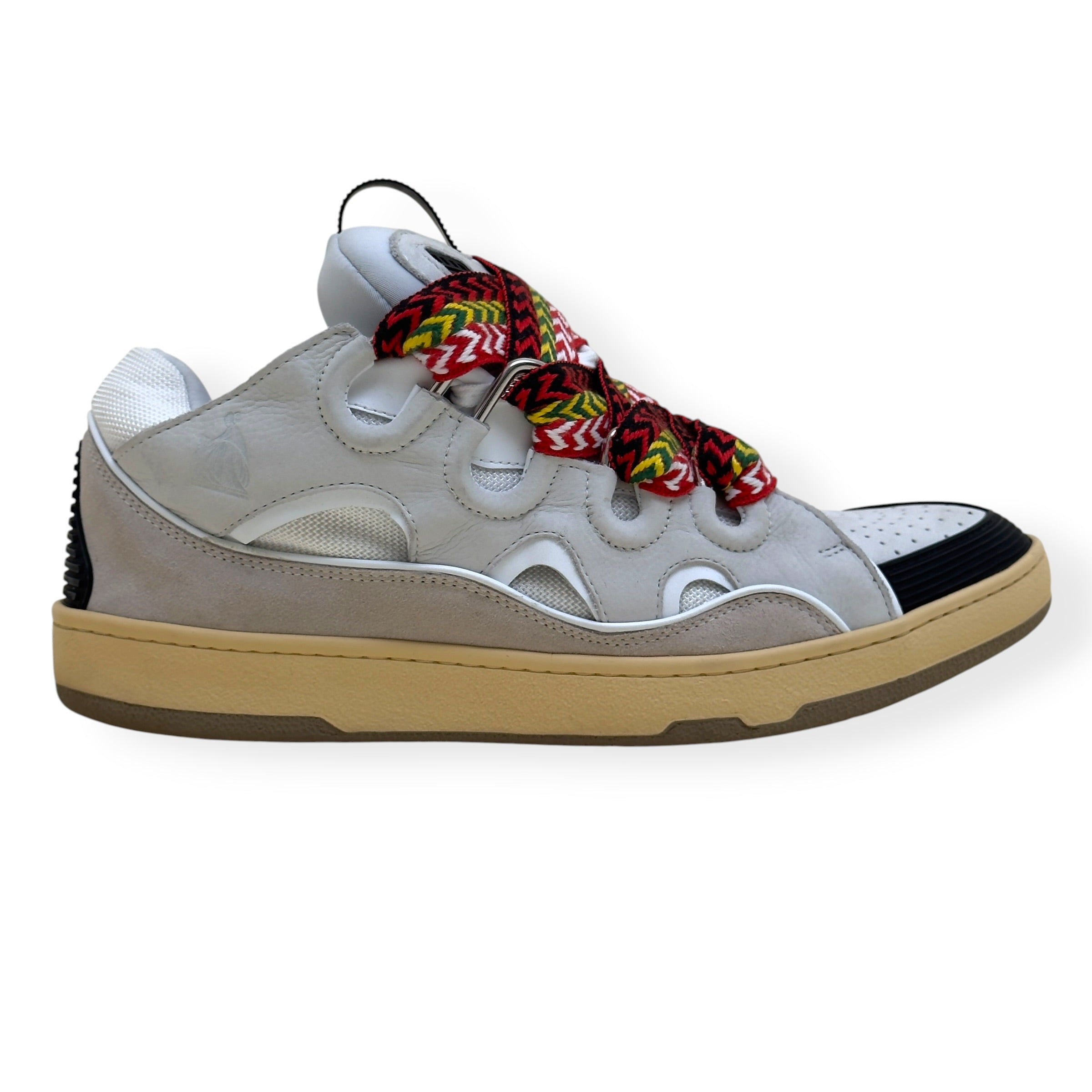 LANVIN CURB SNEAKER WHITE / MULTI 46 / UK11