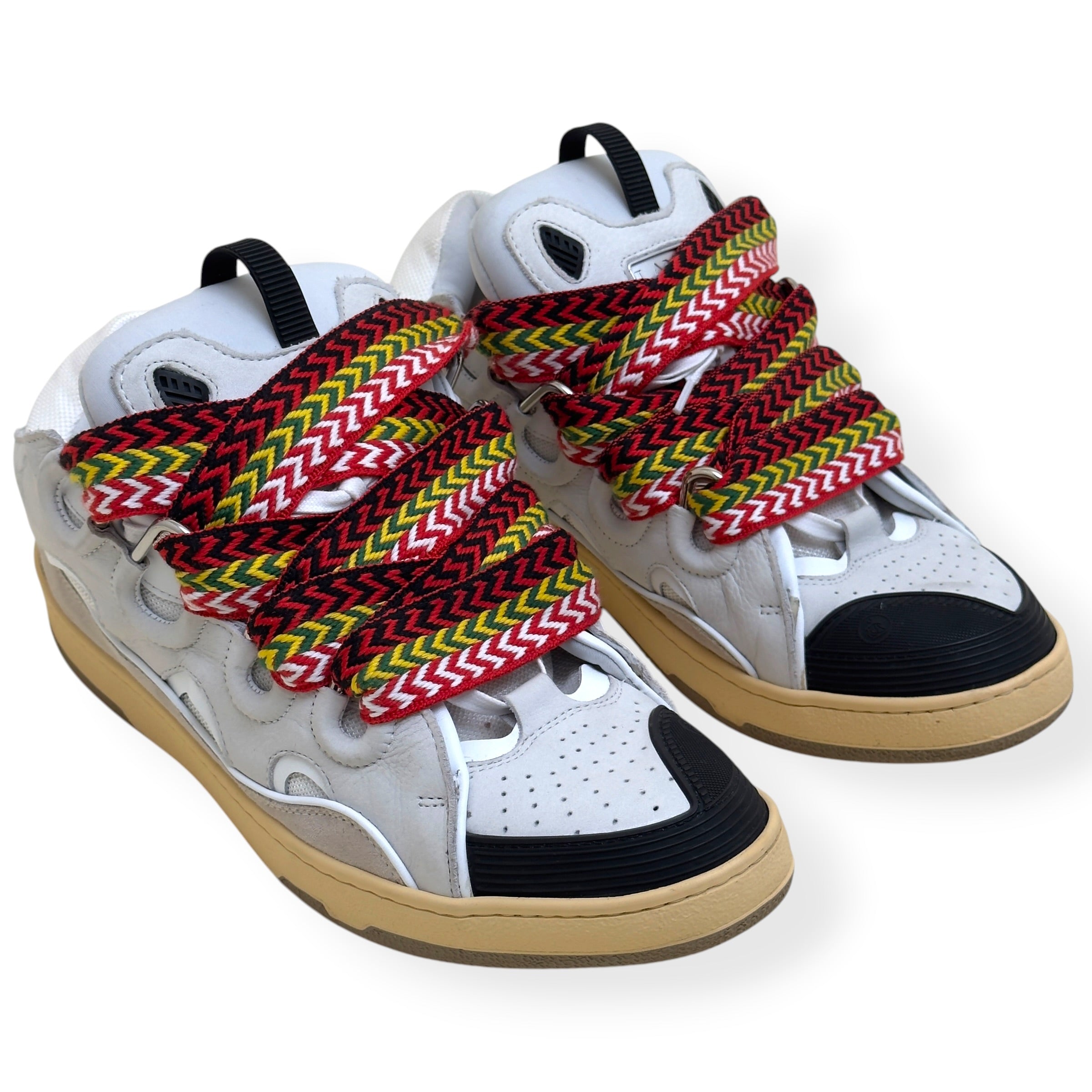 LANVIN CURB SNEAKER WHITE / MULTI 46 / UK11