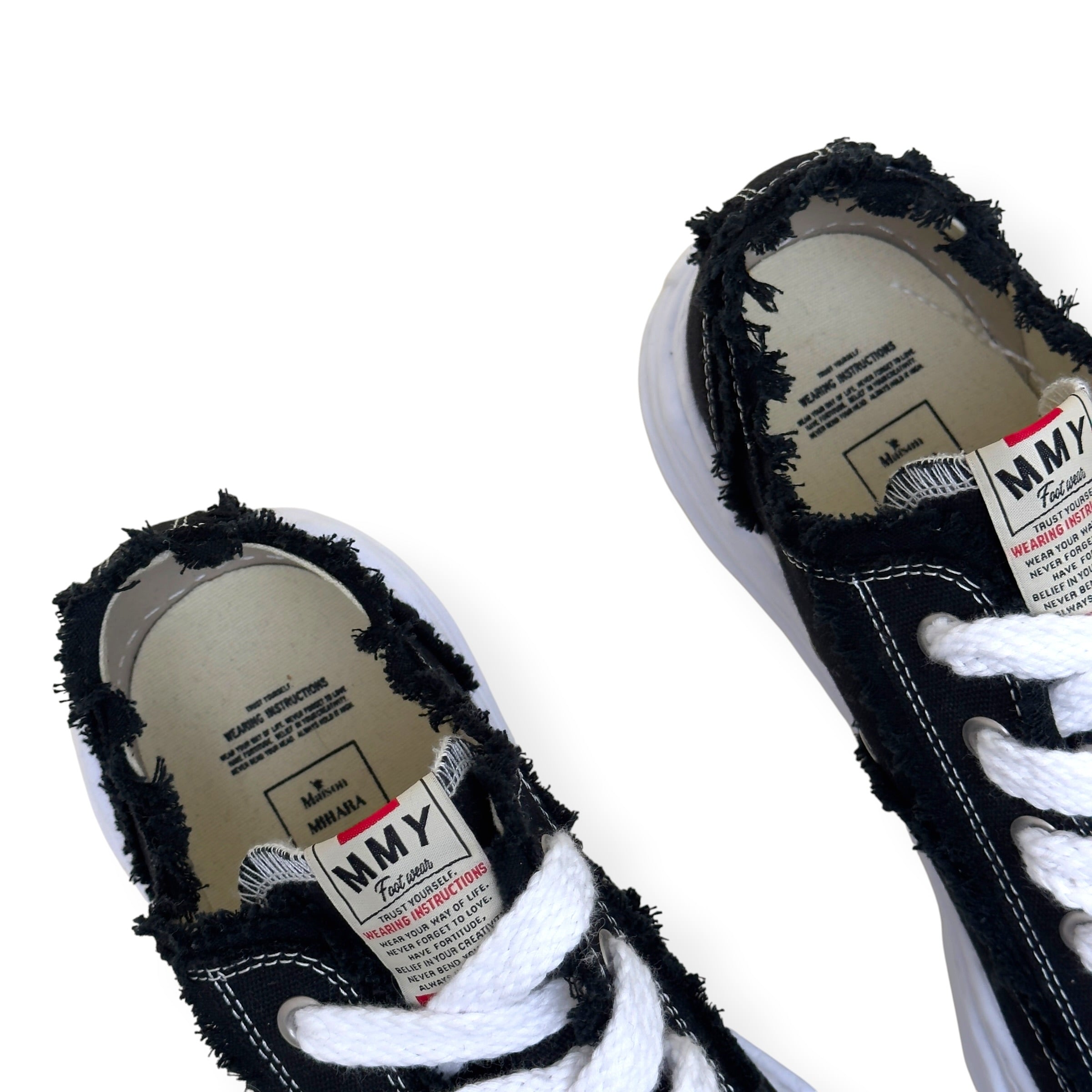 MAISON MIHARA YASUHIRO HANK OG DISTRESSED SNEAKER BLACK / WHITE 45 / UK11