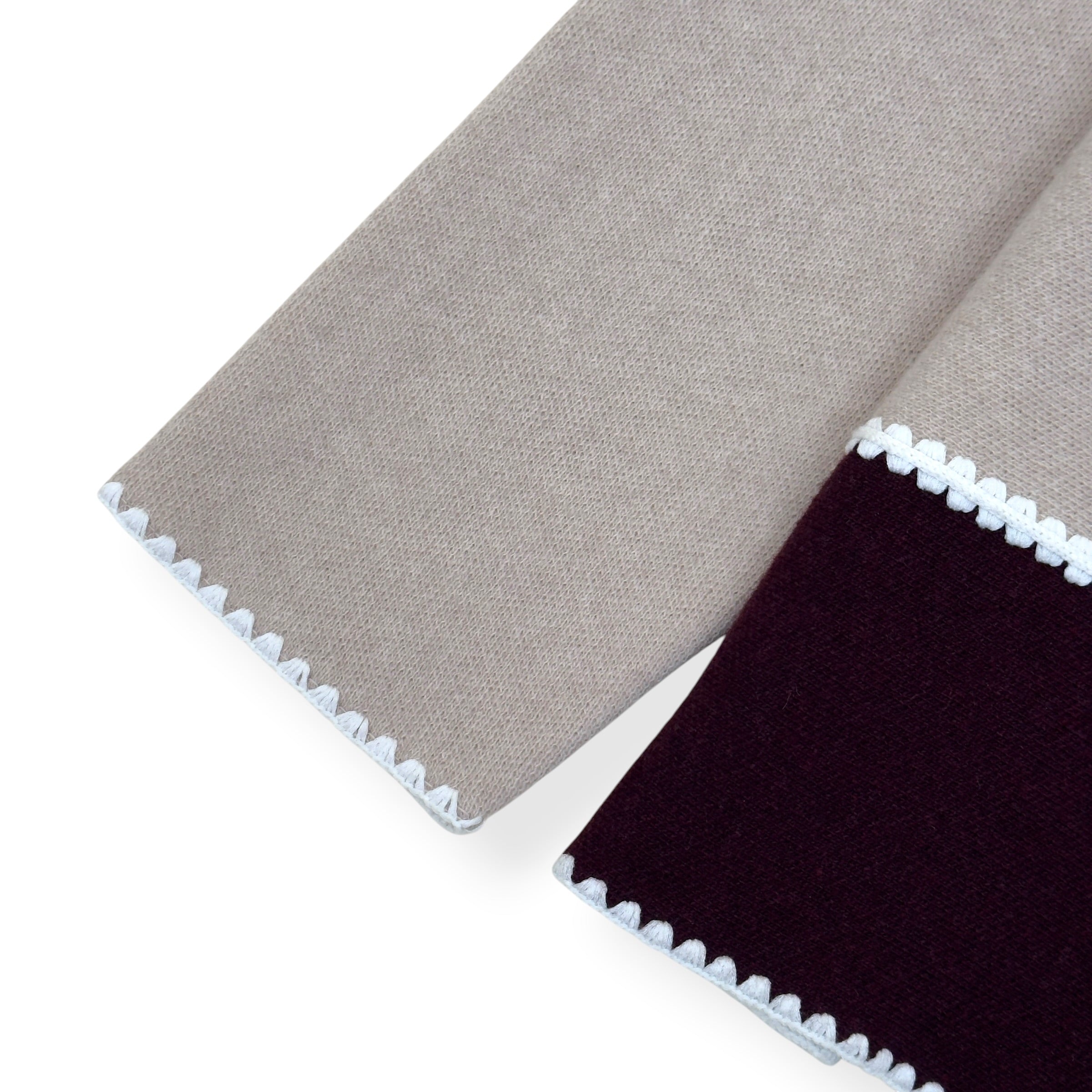 PALM ANGELS WOOL KNIT POLO SWEATER BEIGE / BURGUNDY L