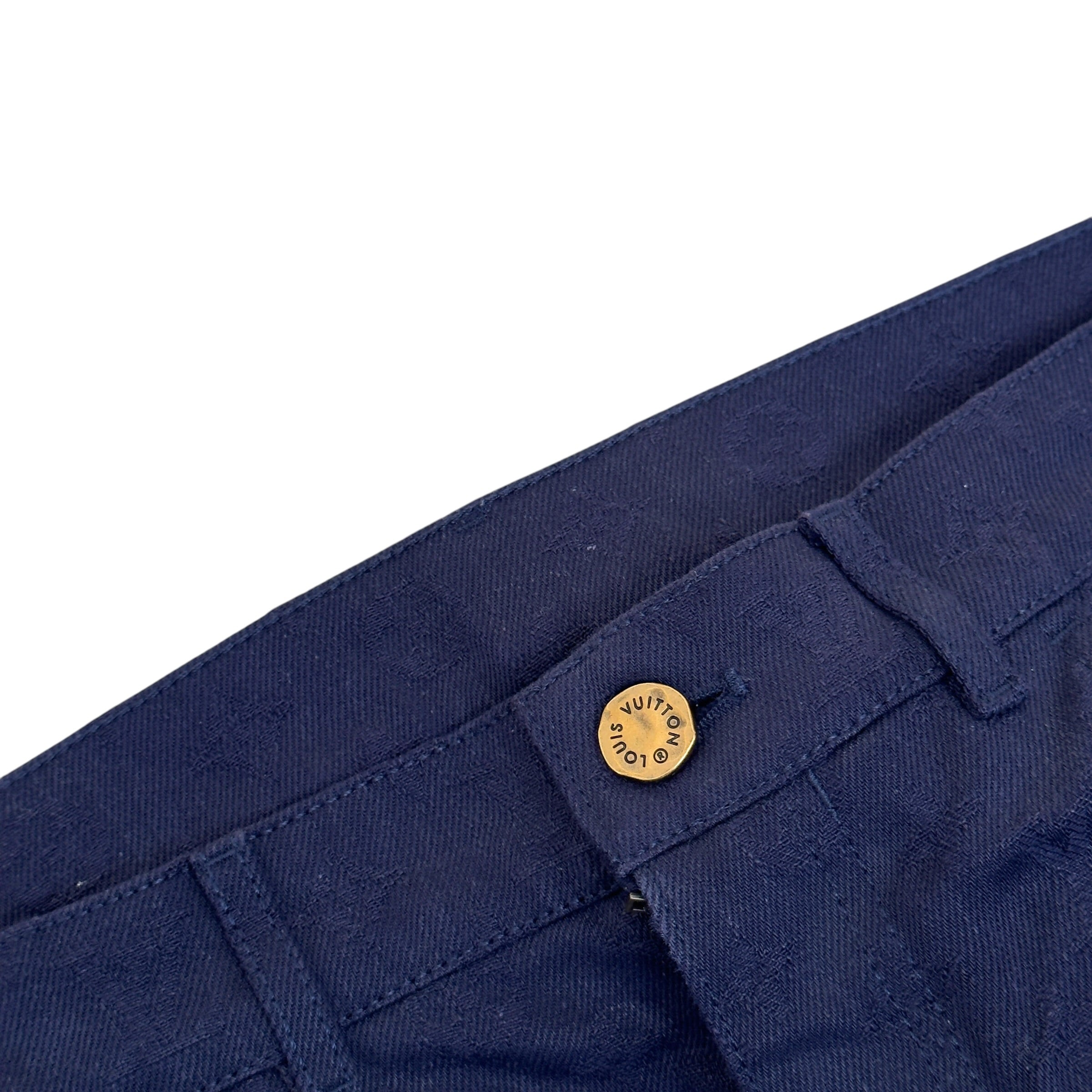 LOUIS VUITTON WATERCOLOUR MONOGRAM DENIM JEANS NAVY 36 / XL