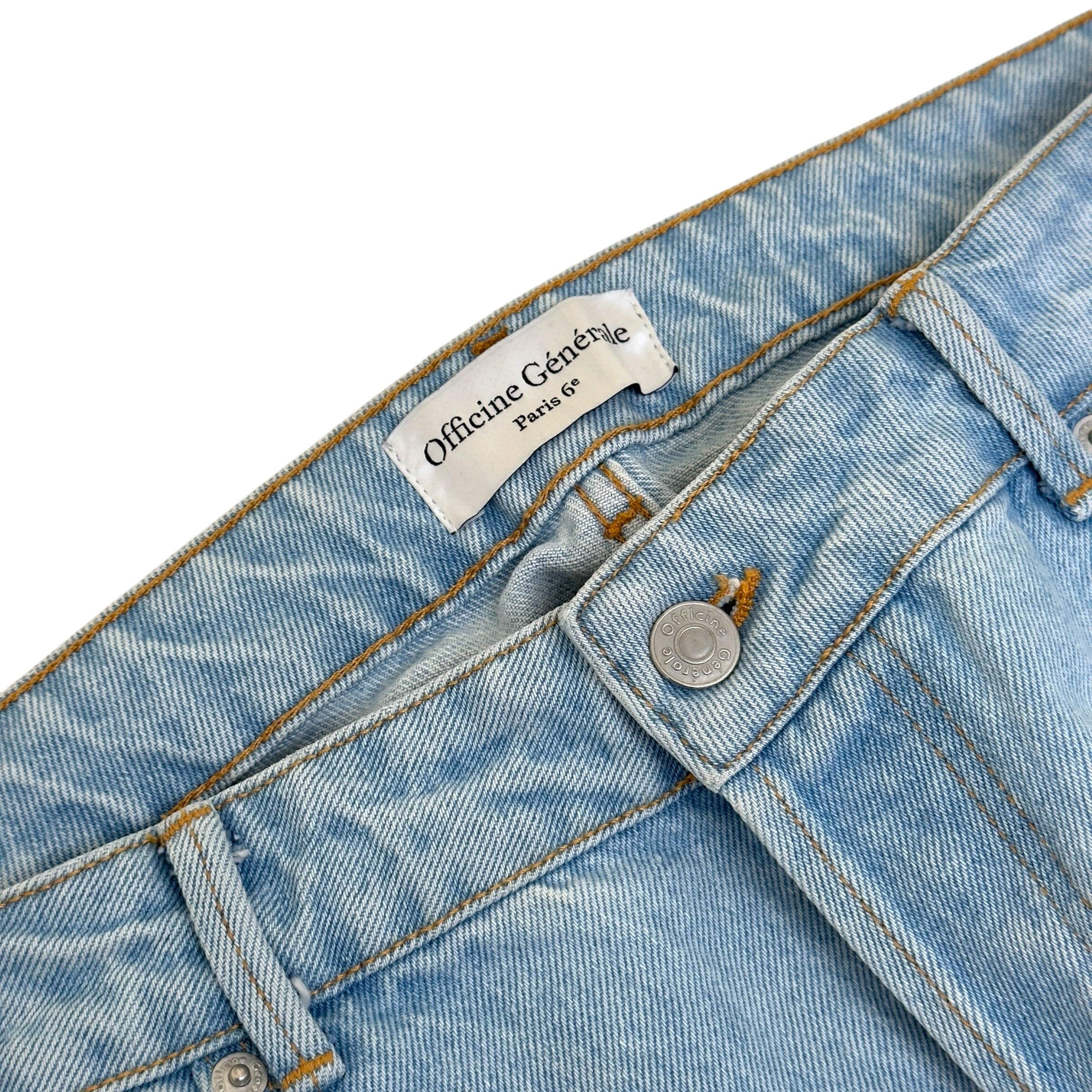OFFICINE GÉNÉRALE JAM STRAIGHT LEG JEANS LIGHT BLUE 32 / S