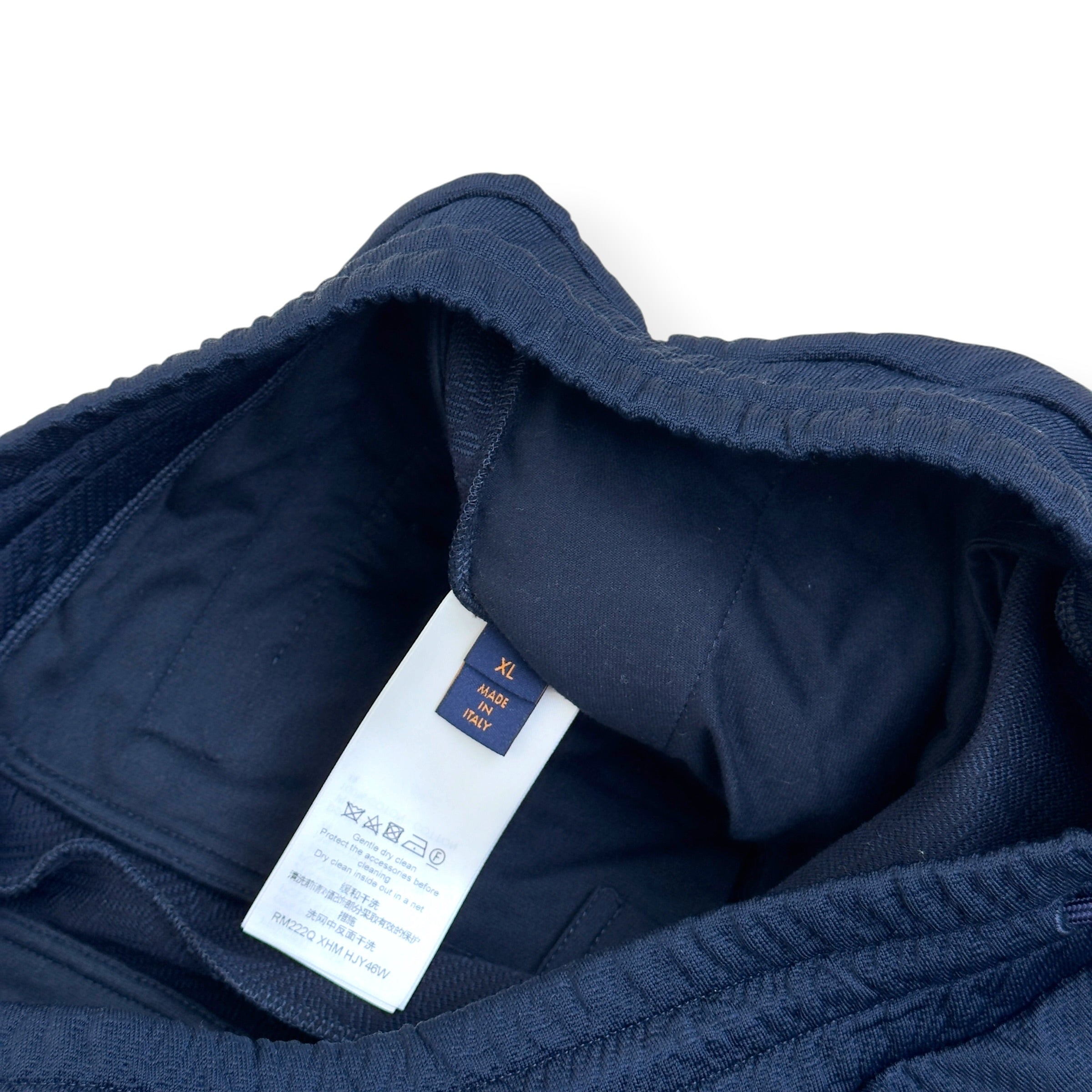 LOUIS VUITTON MONOGRAM JACQUARD JOGGERS NAVY XL