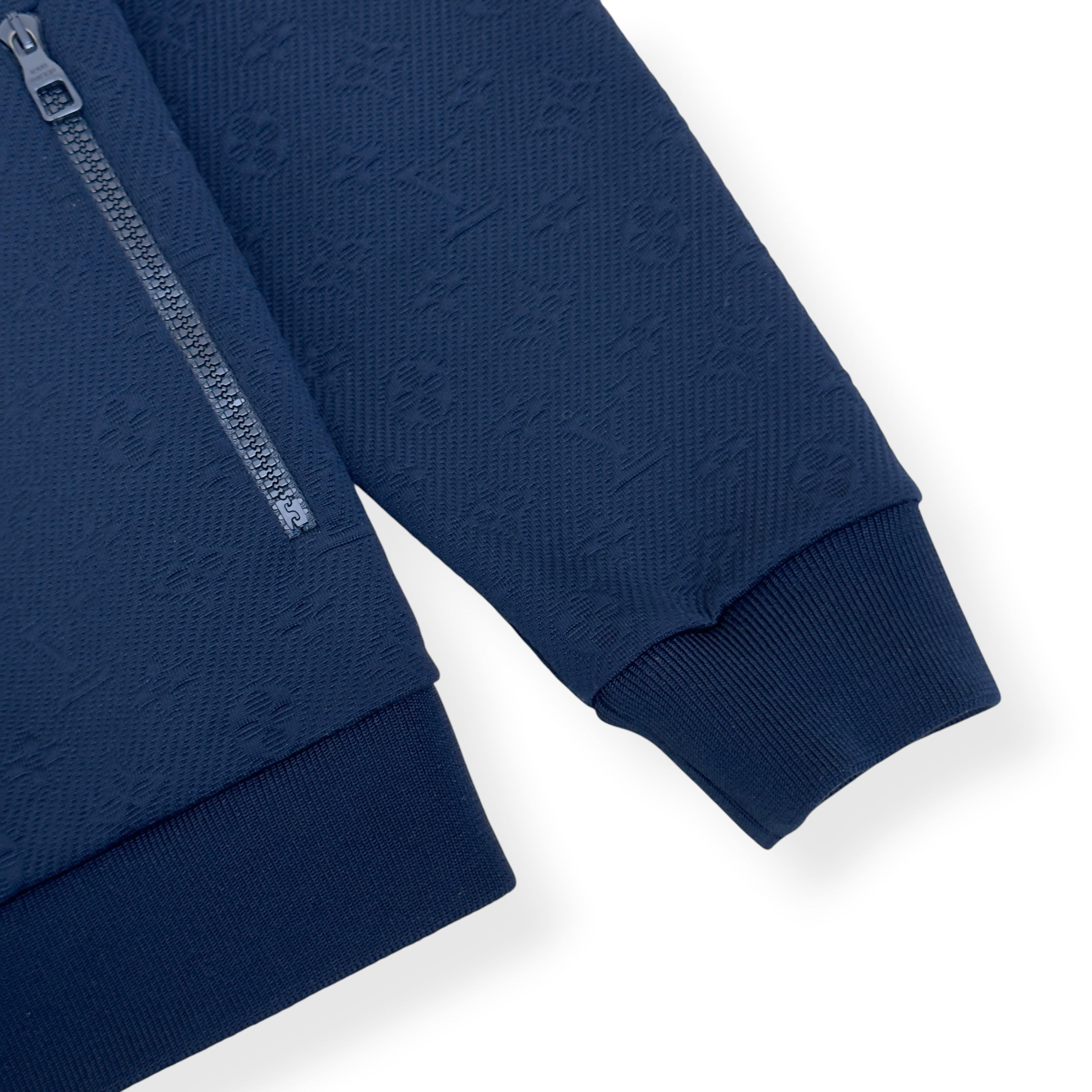 LOUIS VUITTON MONOGRAM JACQUARD ZIP TRACK JACKET NAVY XXL