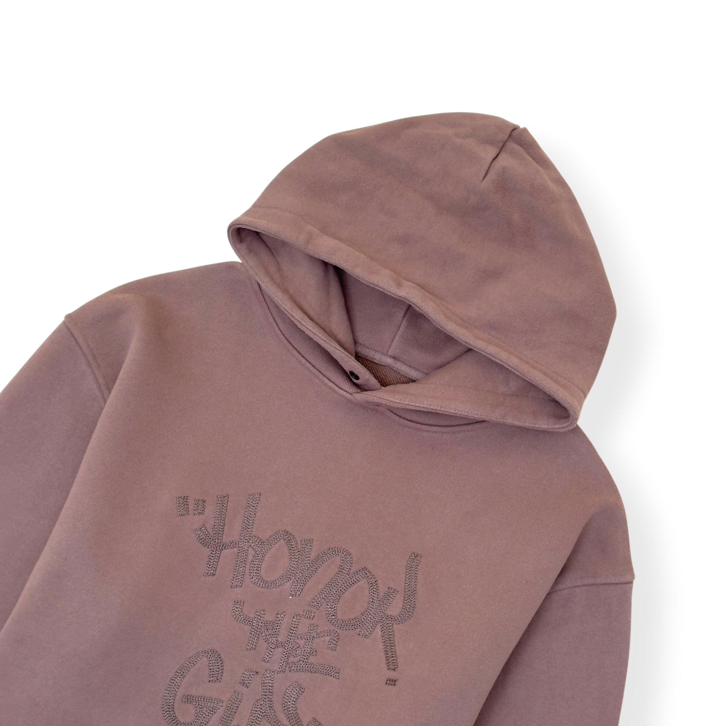HONOR THE GIFT OVERSIZED GRAFFITI LOGO HOODIE BROWN M
