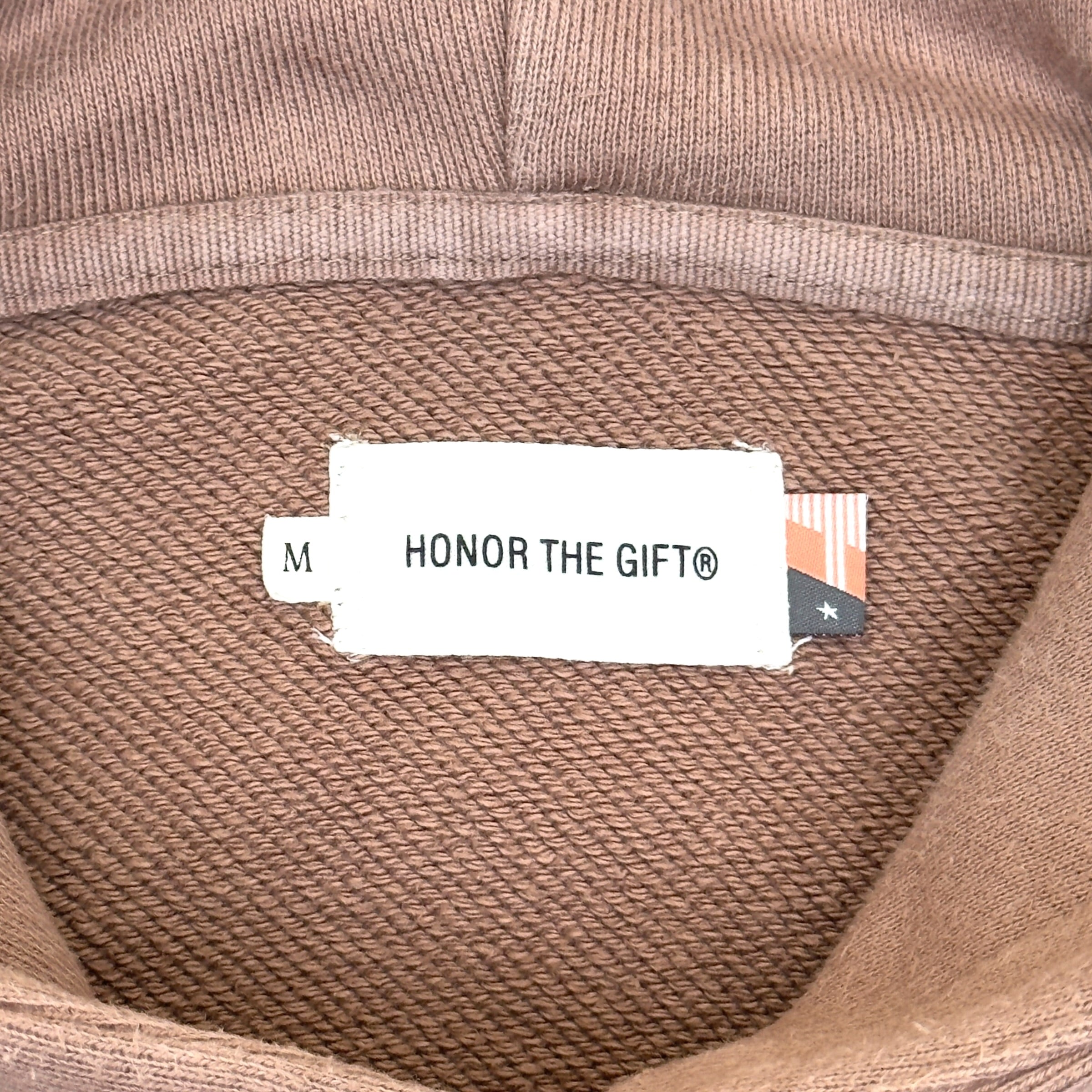 HONOR THE GIFT OVERSIZED GRAFFITI LOGO HOODIE BROWN M