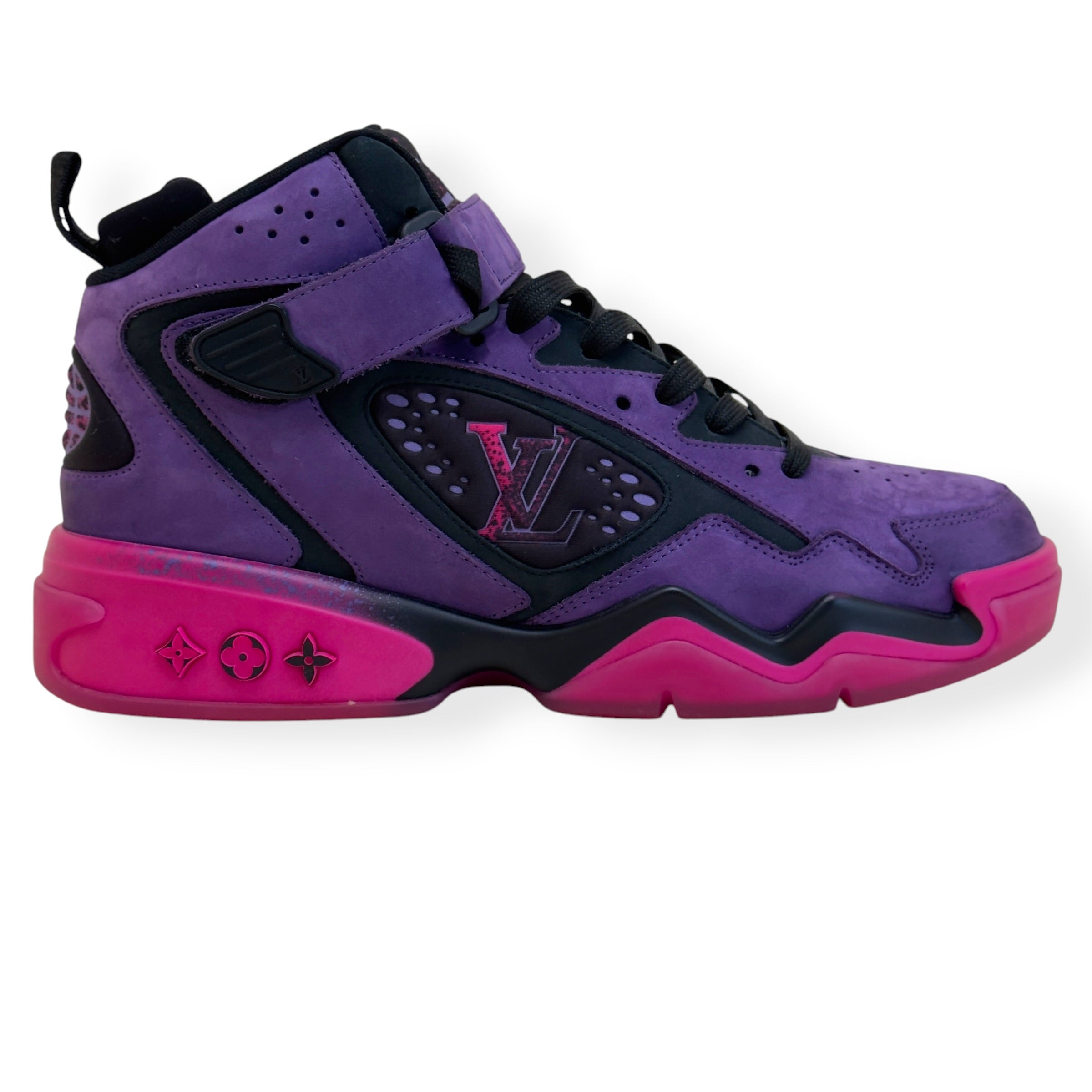 LOUIS VUITTON LV TRAINER 2 SNEAKER PURPLE / PINK UK6